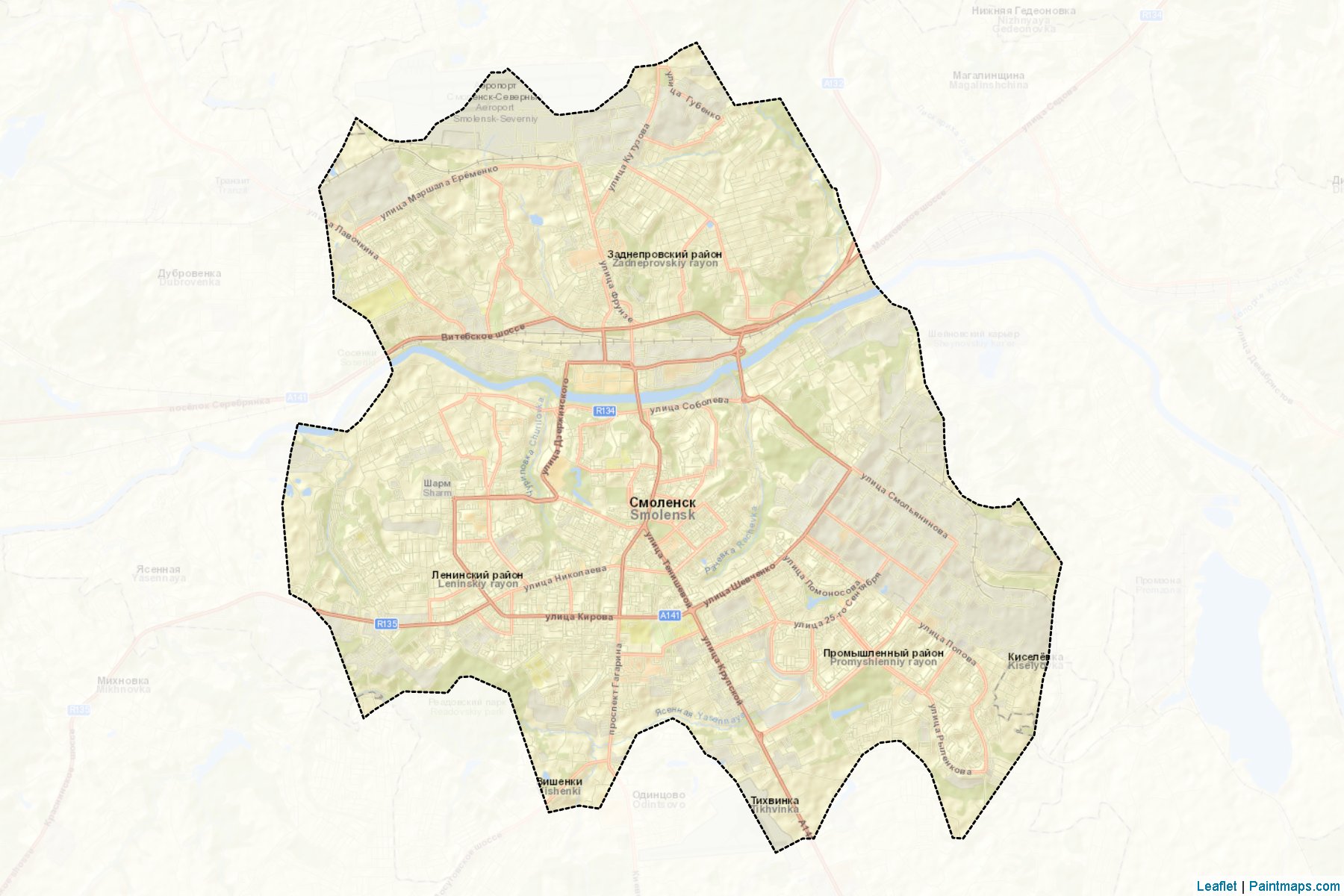 Smolensk (Smolensk) Map Cropping Samples-2