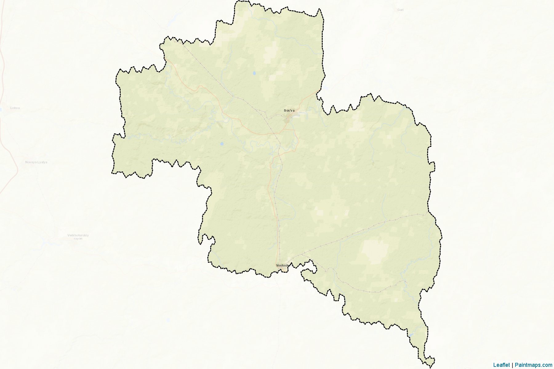 Muestras de recorte de mapas Sos'vinskiy (Sverdlovsk)-2