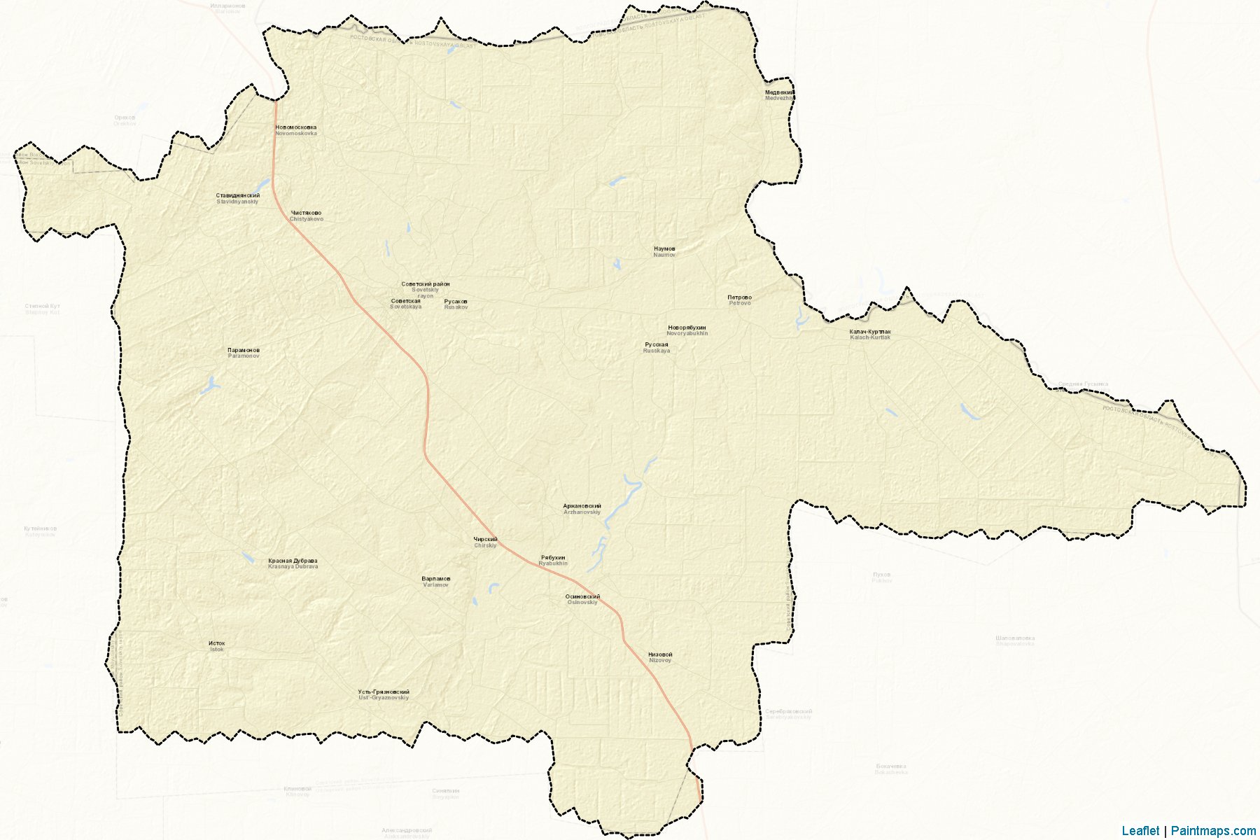 Muestras de recorte de mapas Sovetskiy (Rostov)-2