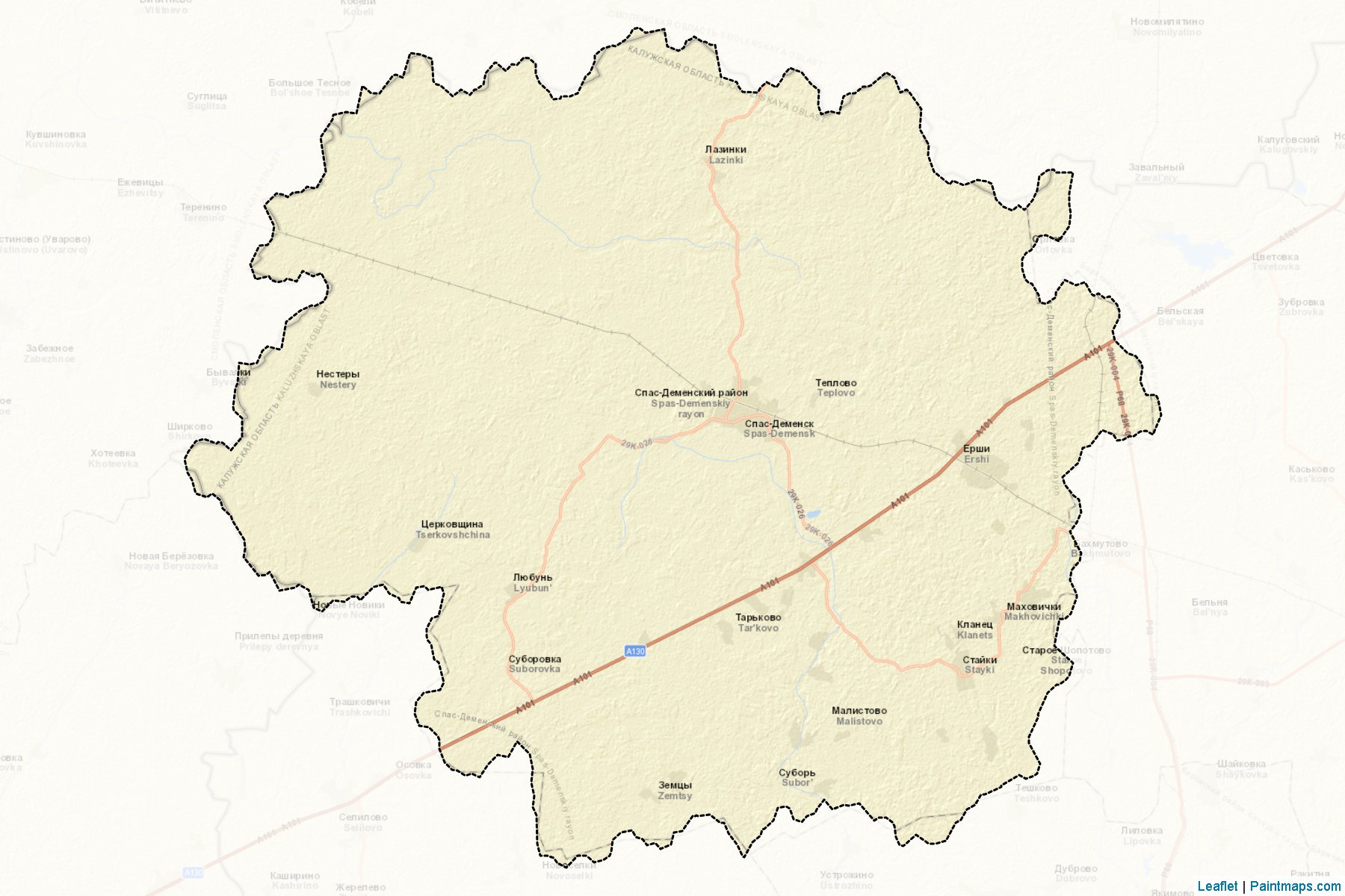 Muestras de recorte de mapas Spas-Demenskiy (Kaluga)-2