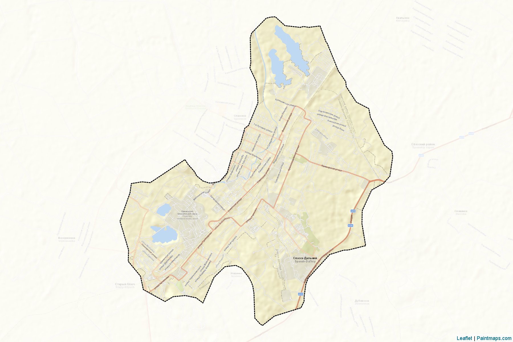 Muestras de recorte de mapas Spassk-Dal'nij (Primorsky)-2