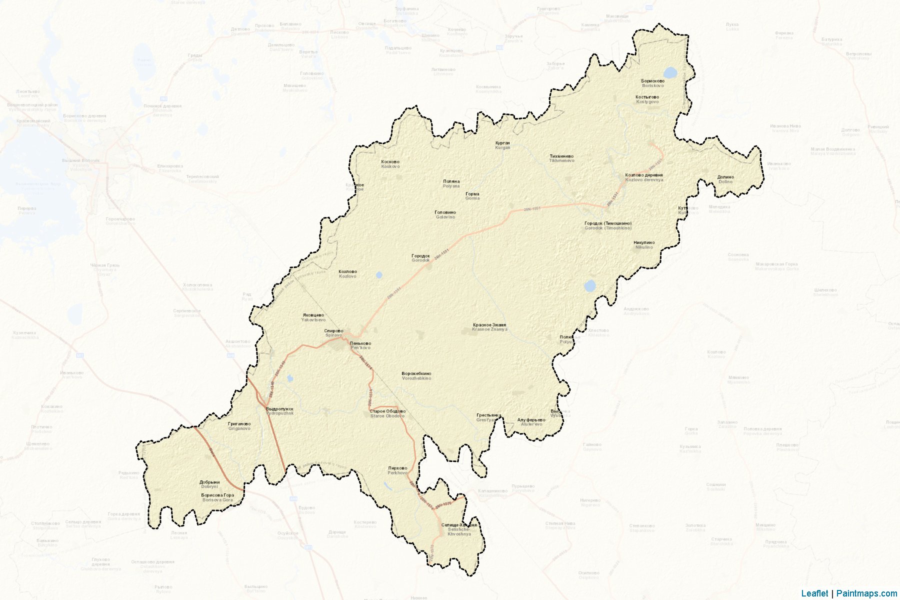 Muestras de recorte de mapas Spirovskiy (Tver)-2