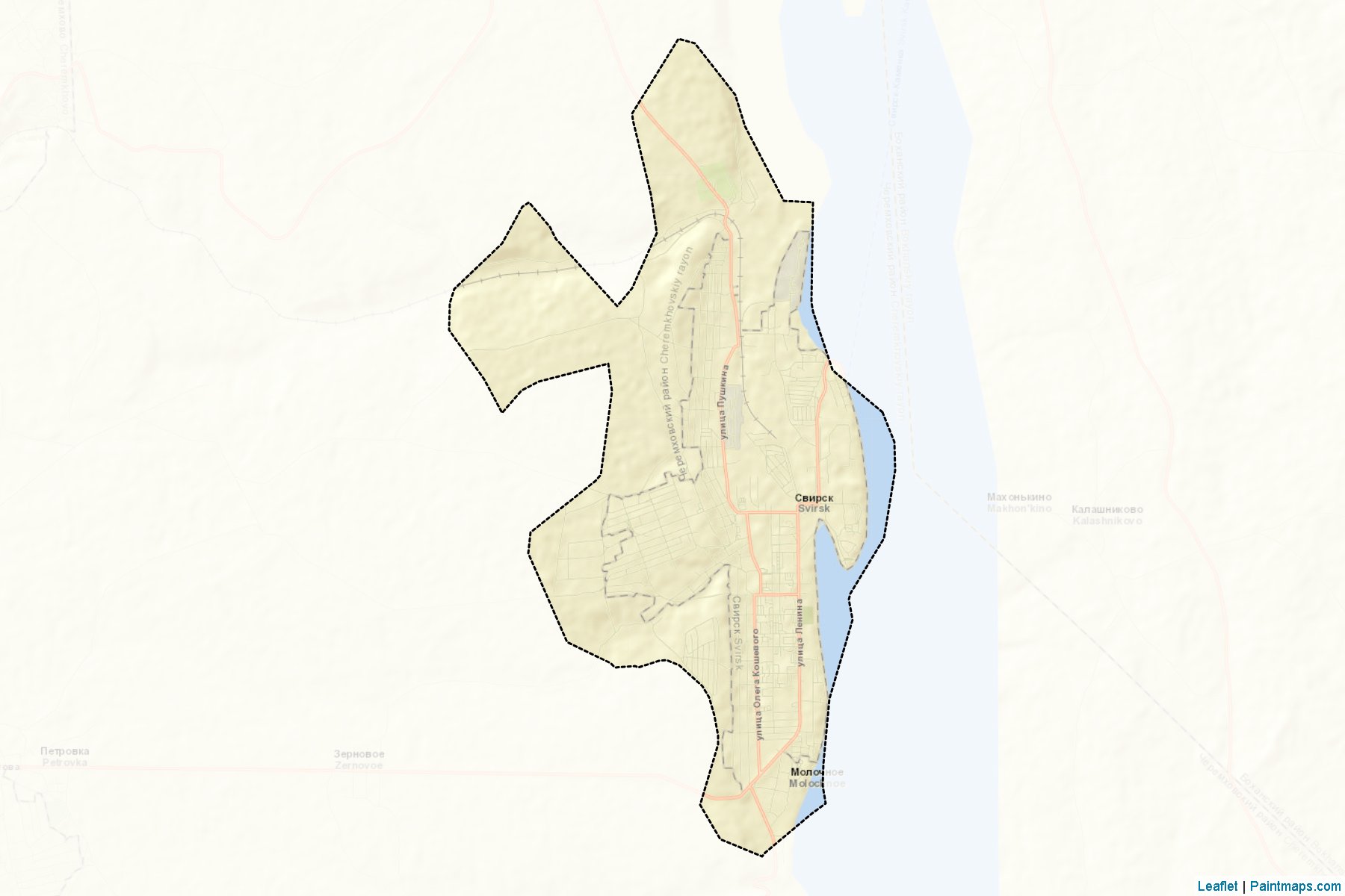 Svirsk (Irkutsk) Map Cropping Samples-2