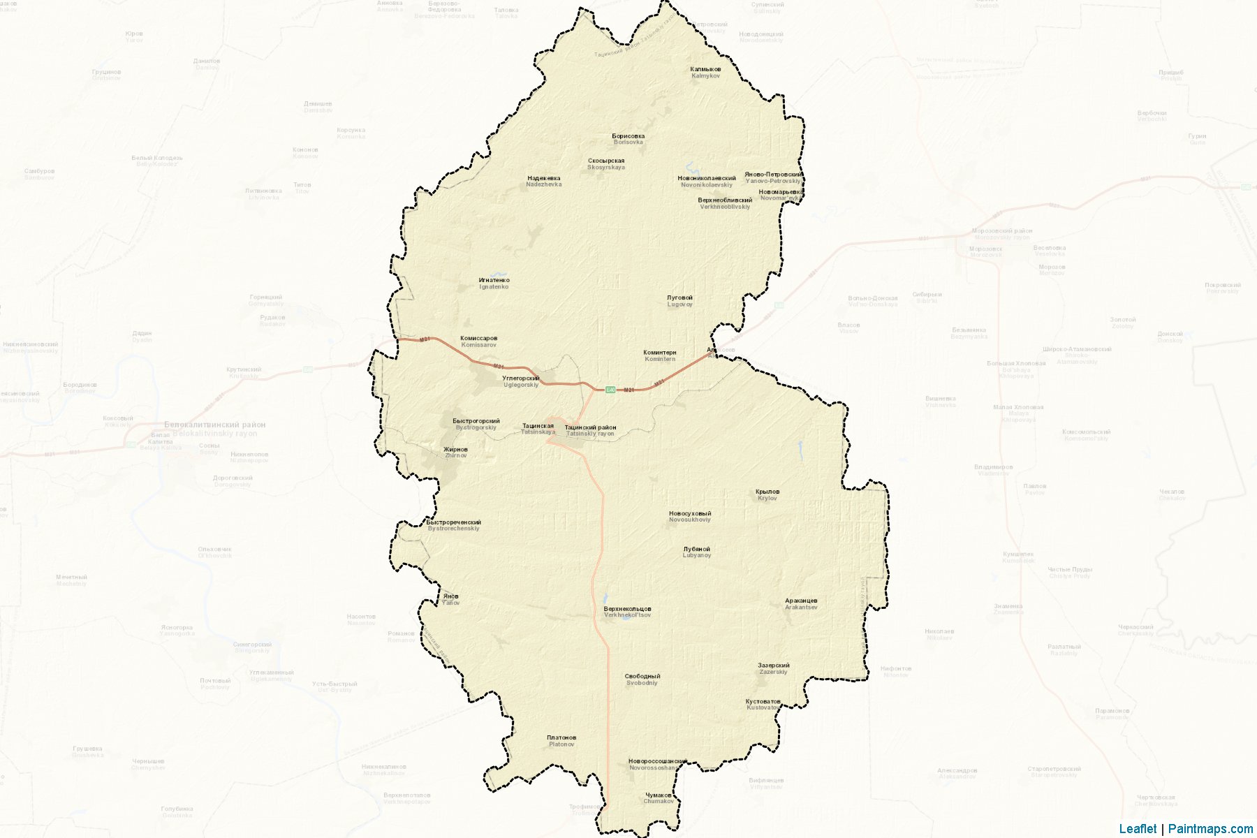 Muestras de recorte de mapas Tacinskiy (Rostov)-2