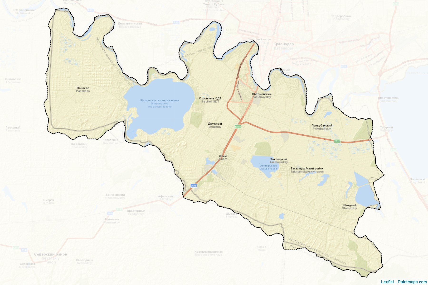 Takhtamukajskiy (Adygea) Map Cropping Samples-2