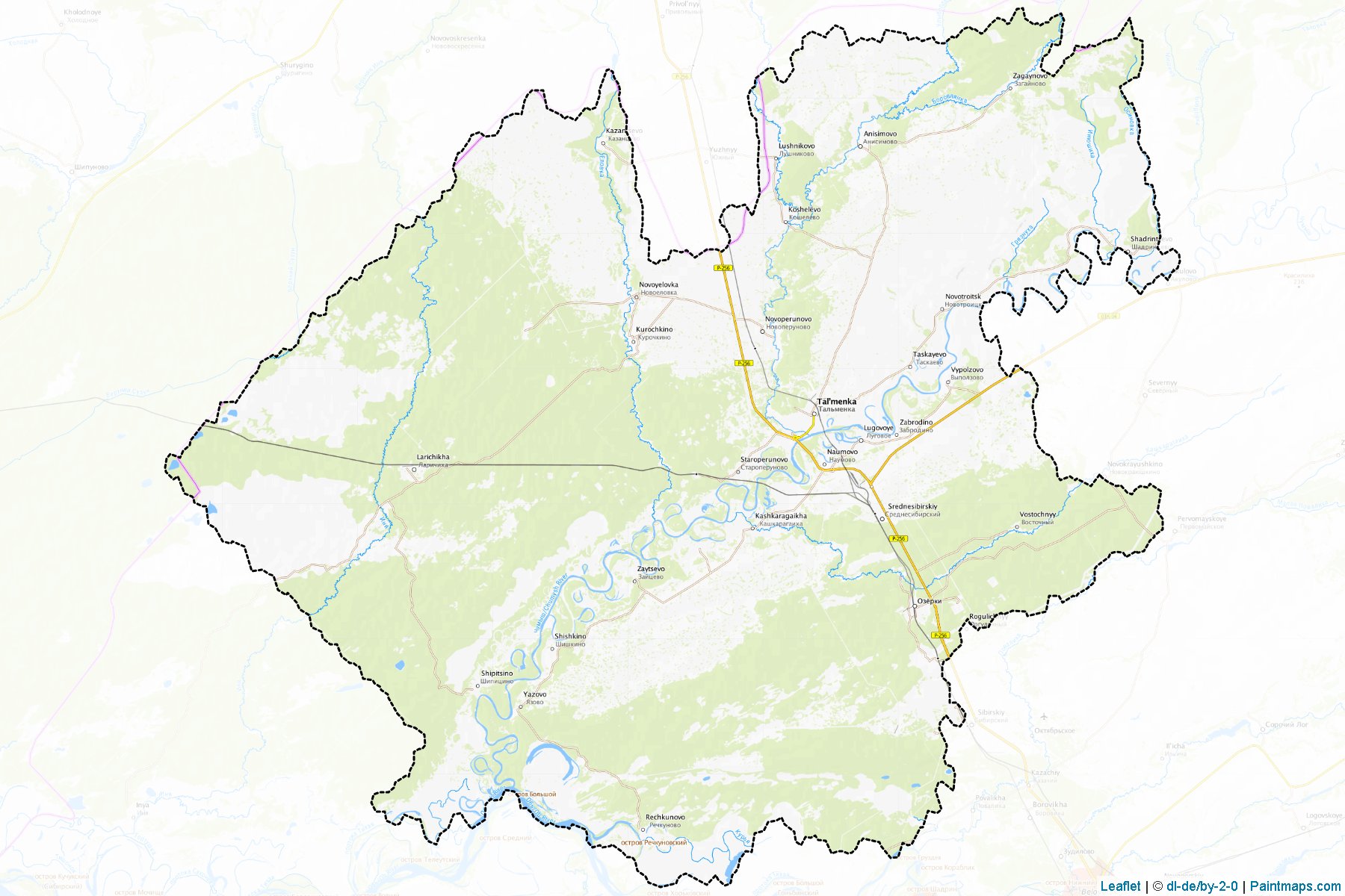 Tal'menskiy (Altay Cumhuriyeti) Haritası Örnekleri-1