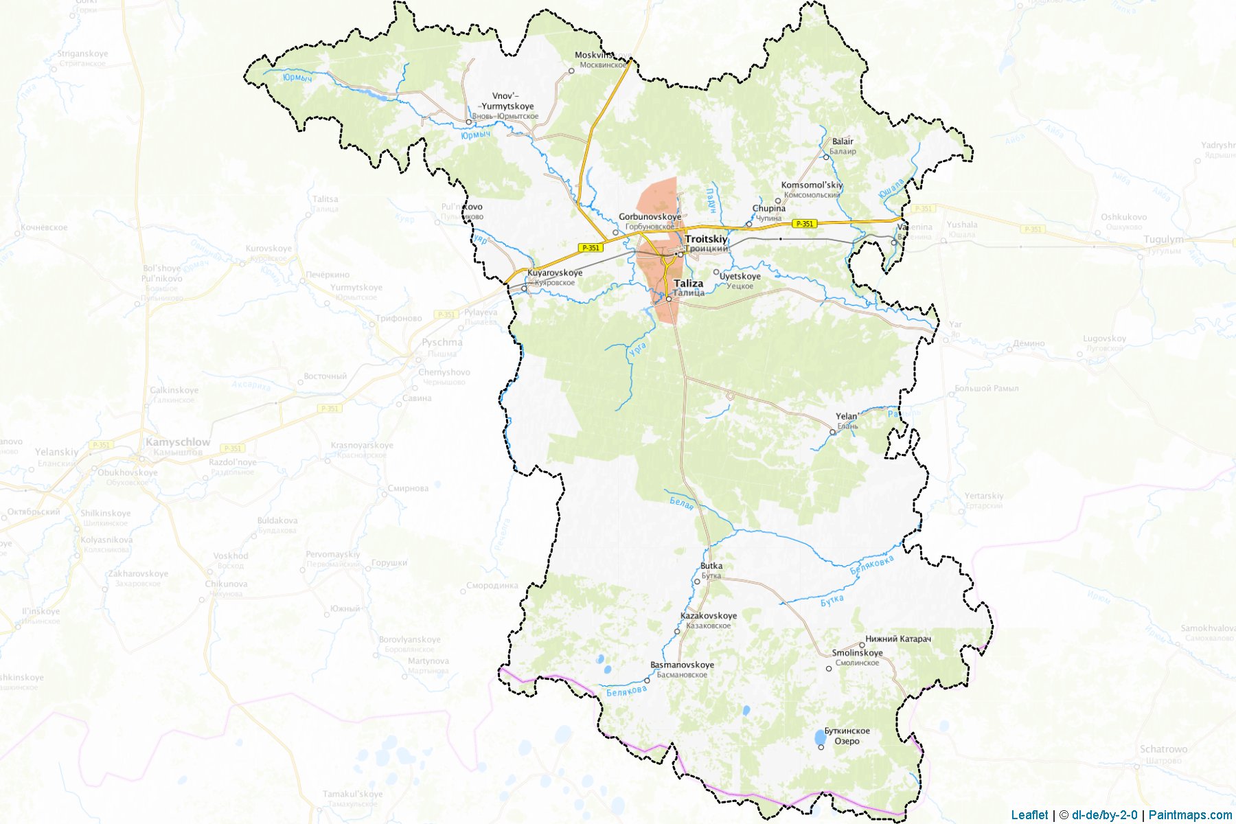 Muestras de recorte de mapas Talickij (Sverdlovsk)-1