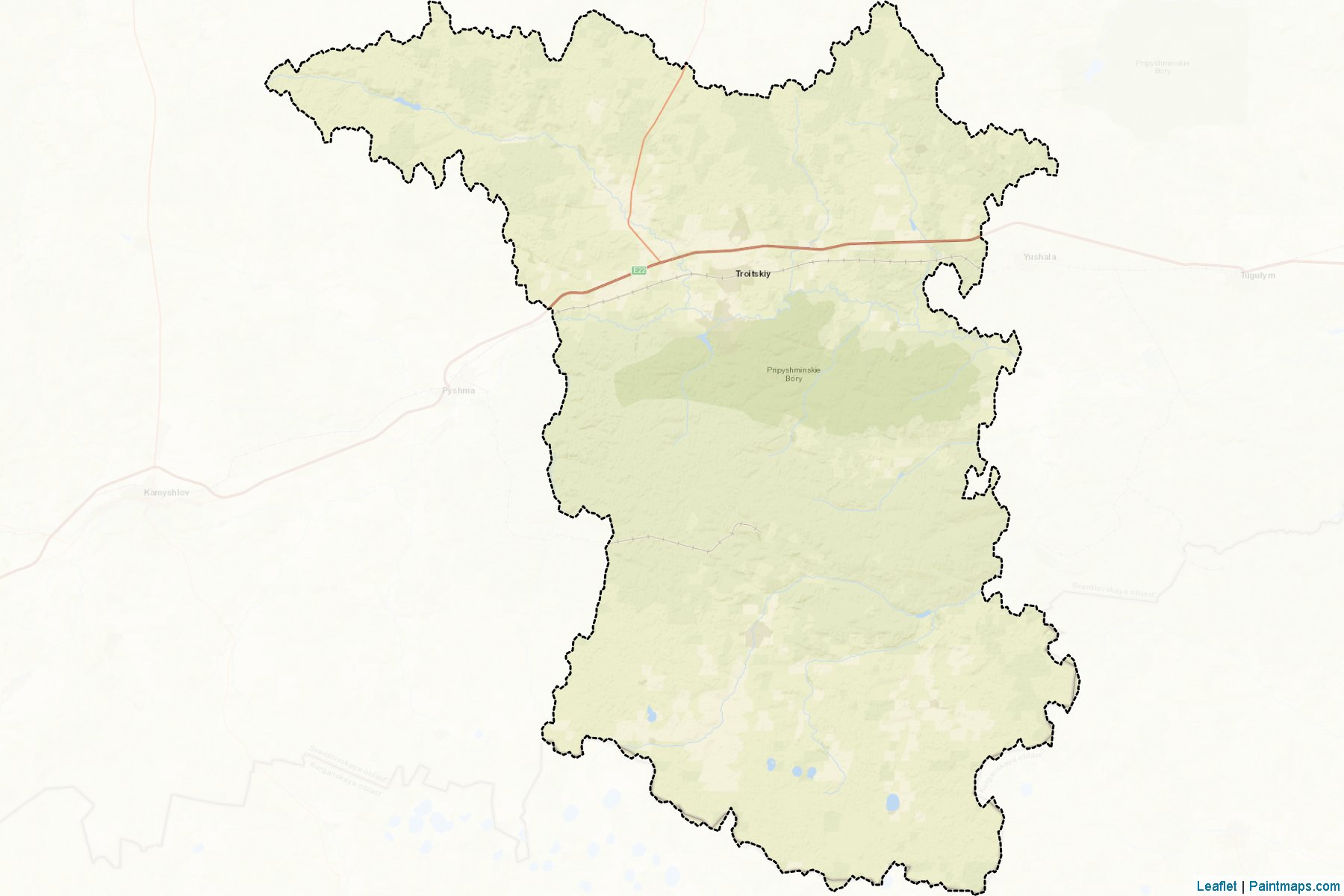 Muestras de recorte de mapas Talickij (Sverdlovsk)-2