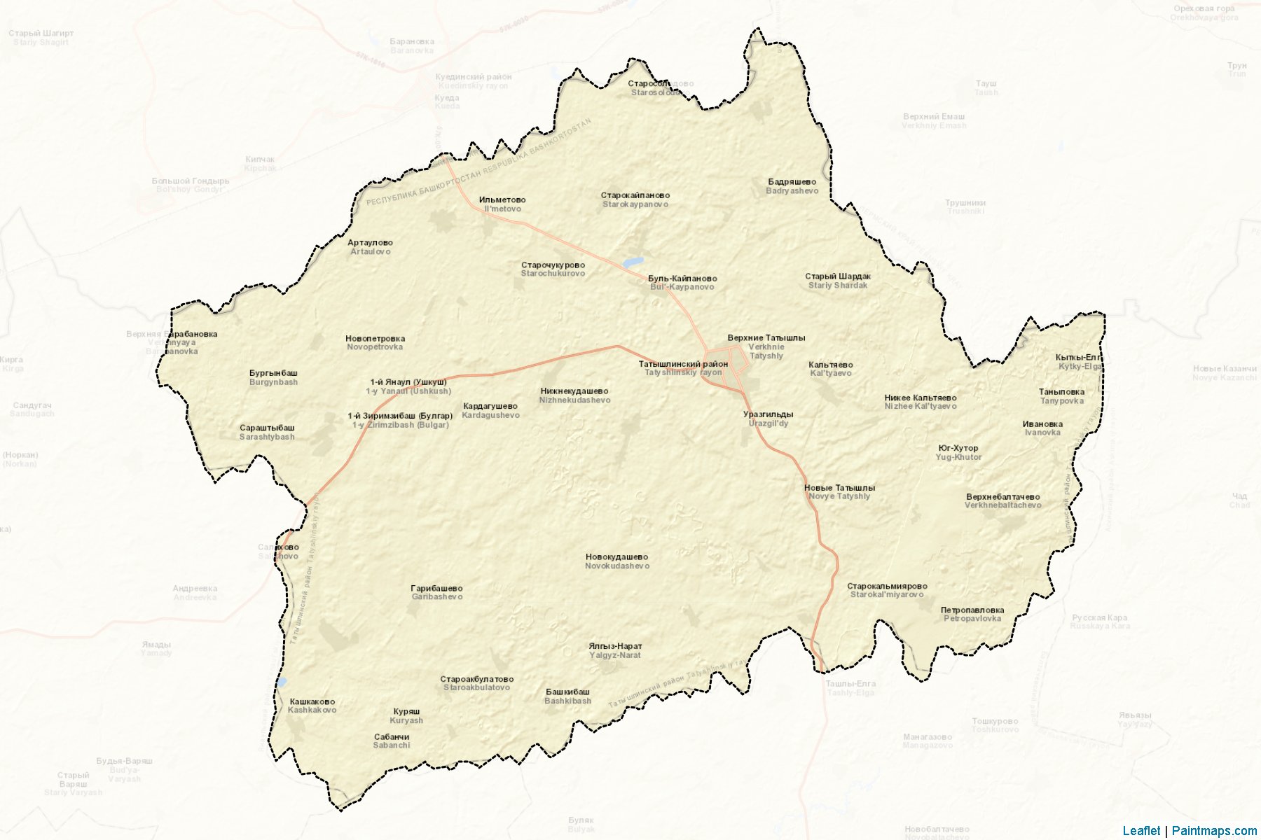 Tatyshlinskiy (Bashkortostan) Map Cropping Samples-2