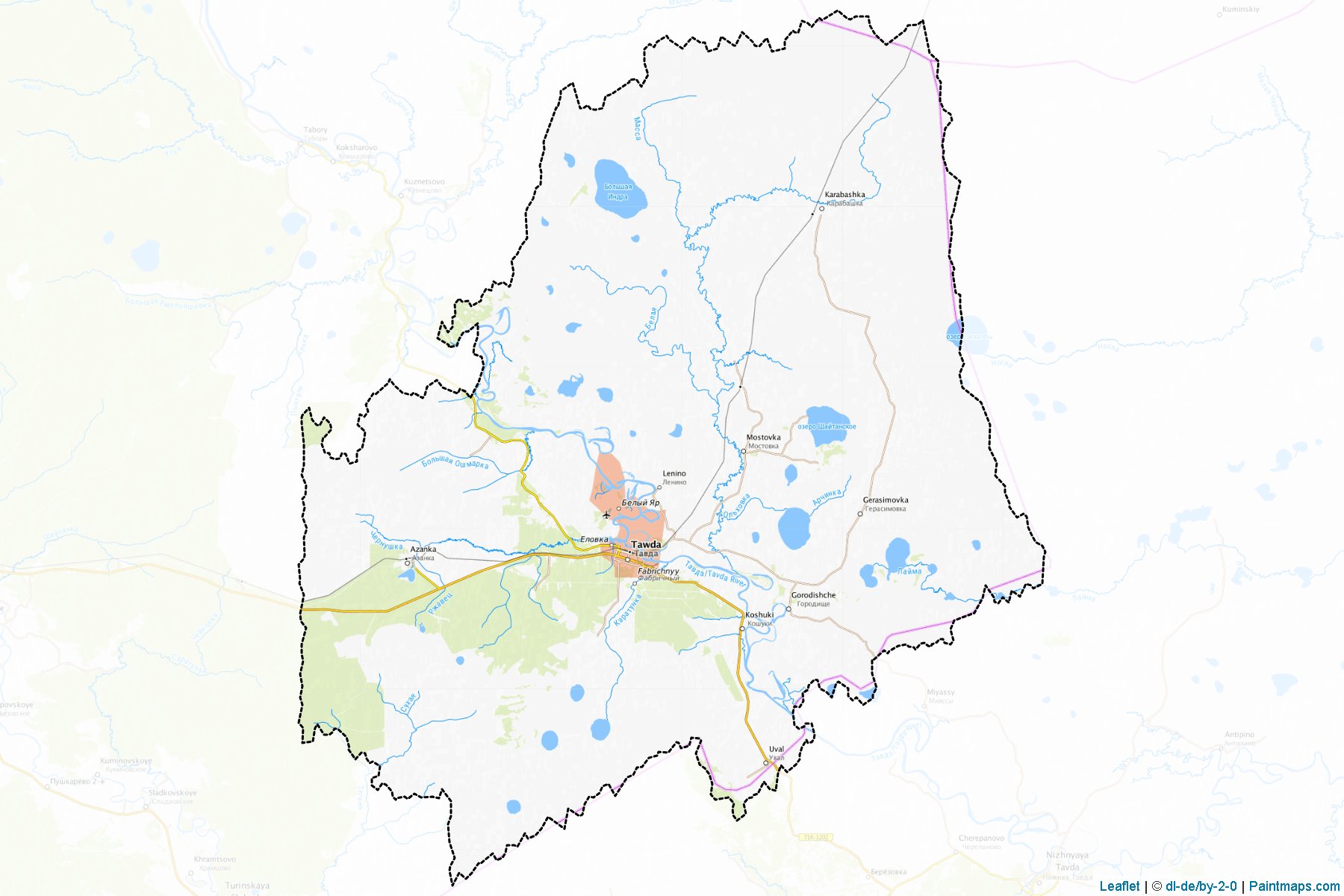 Tavdinskiy (Sverdlovsk) Haritası Örnekleri-1