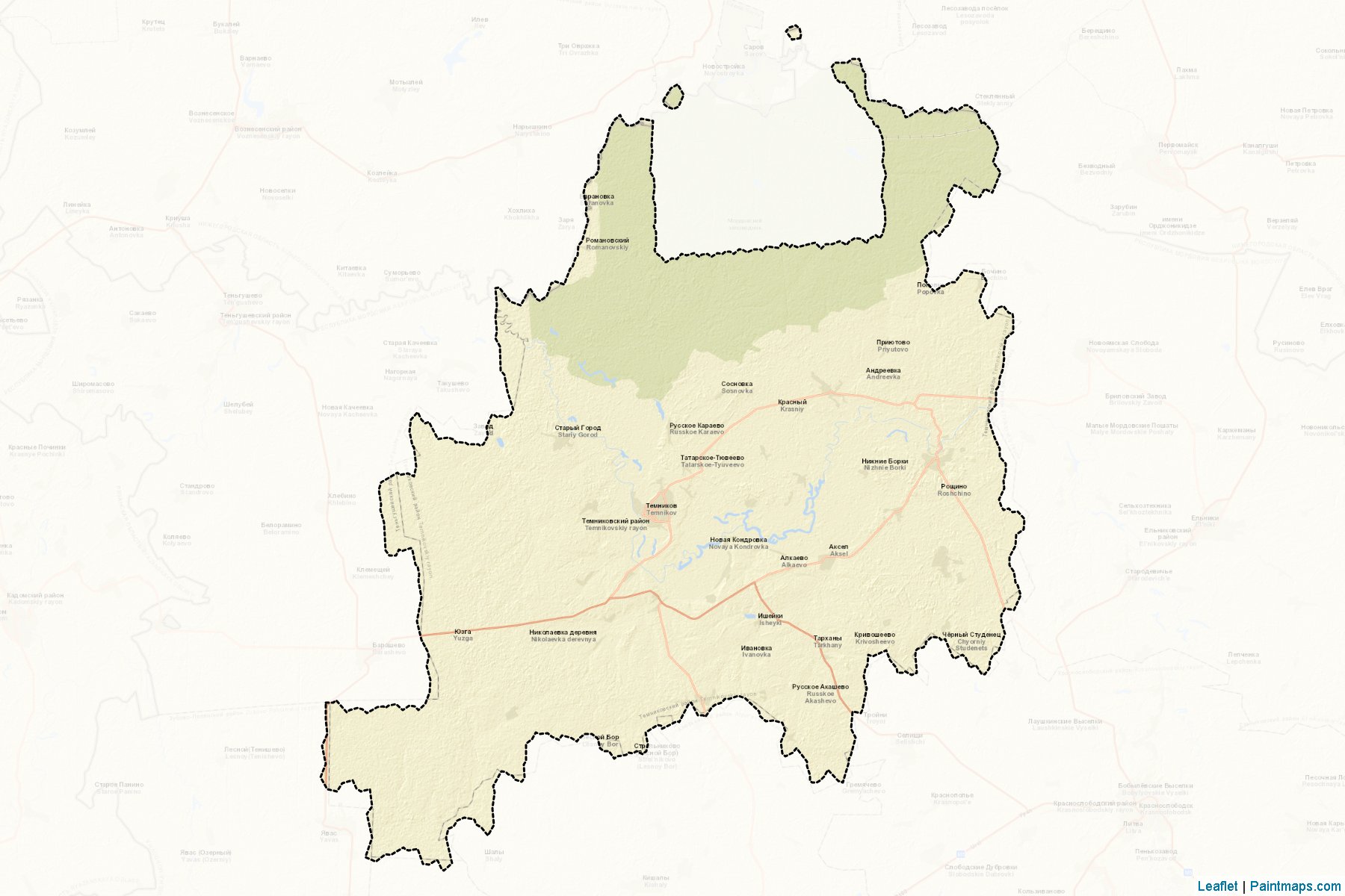 Temnikovskiy (Mordovia) Map Cropping Samples-2