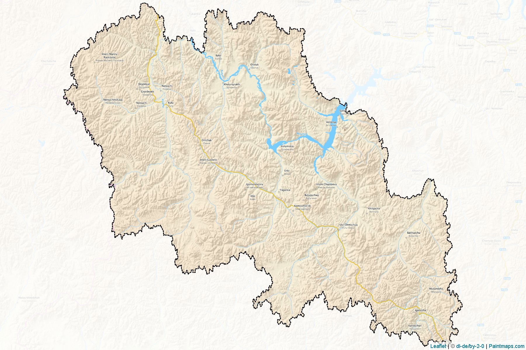 Ten'kinskiy (Magadan) Map Cropping Samples-1