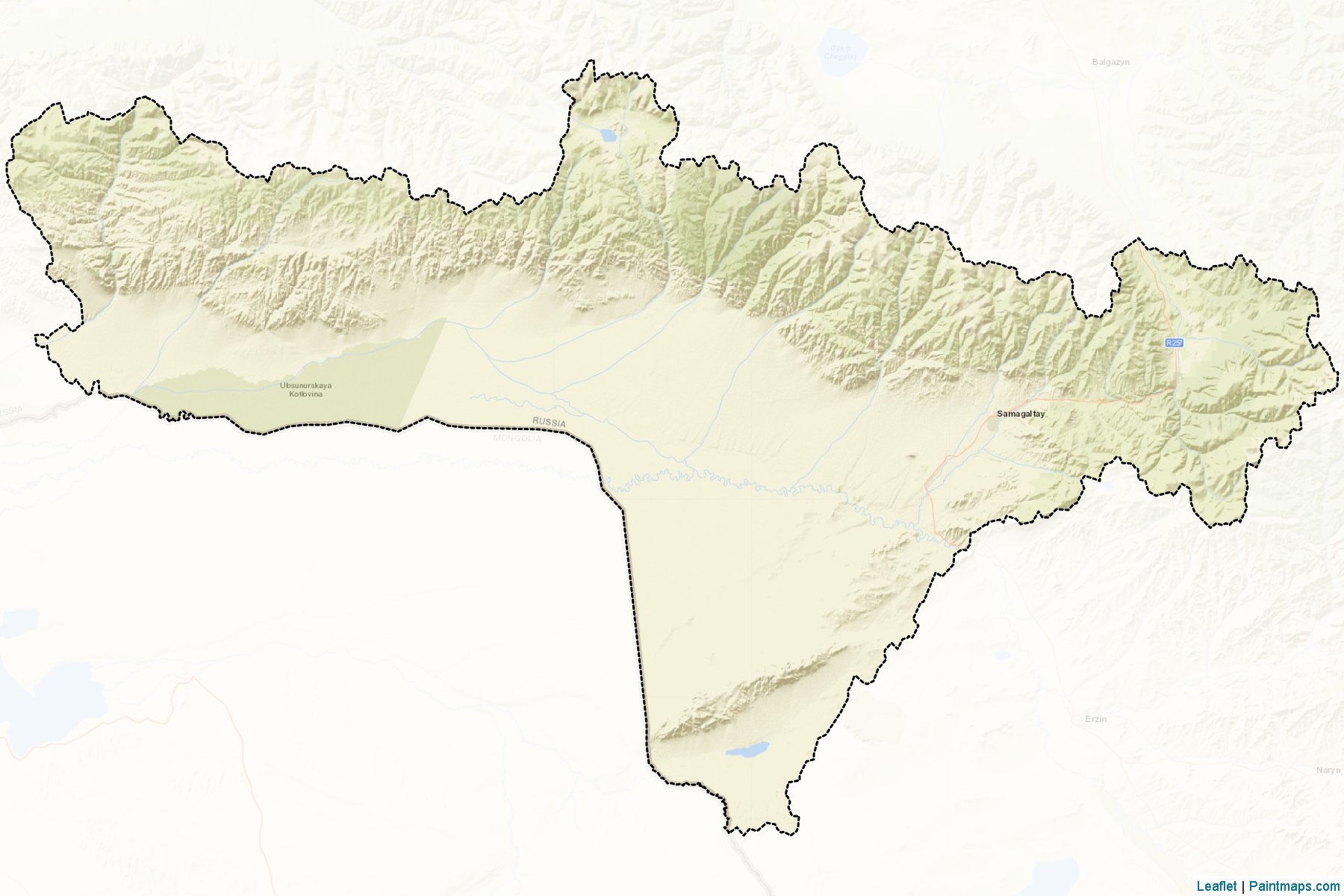 Muestras de recorte de mapas Tes-Khemskiy (Tuva)-2