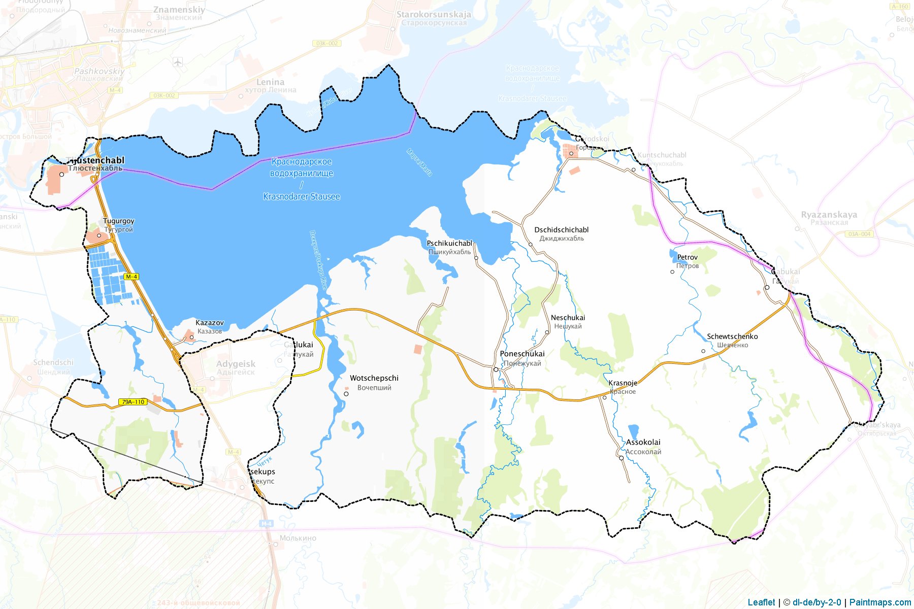 Teuchezhskiy (Adygea) Map Cropping Samples-1