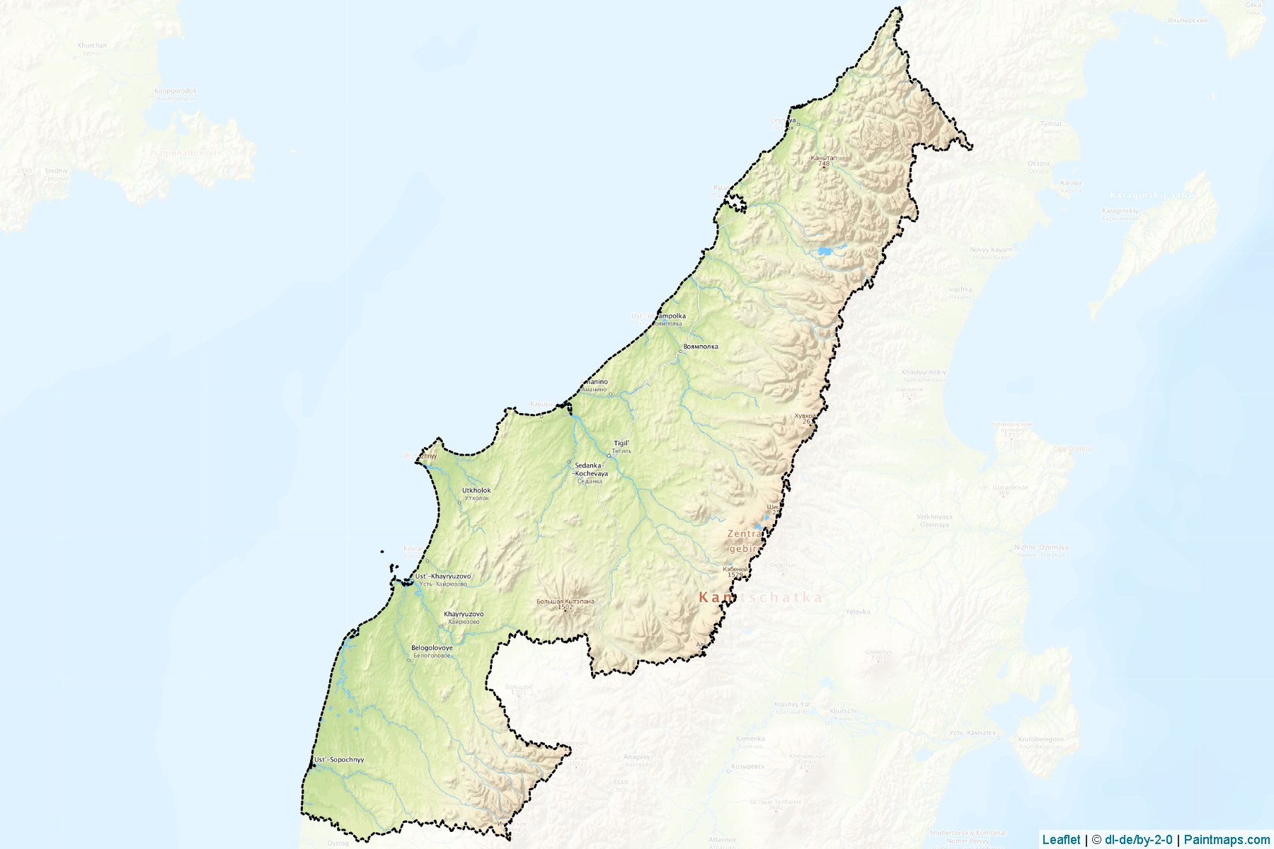 Tigil'skiy (Kamchatka) Map Cropping Samples-1