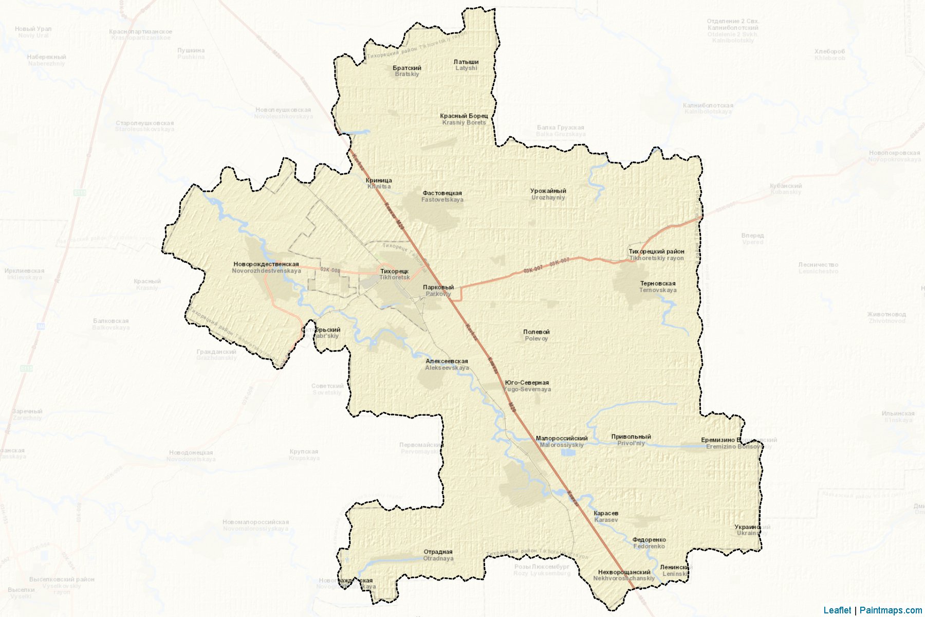 Tikhoreckij (Krasnodar) Map Cropping Samples-2