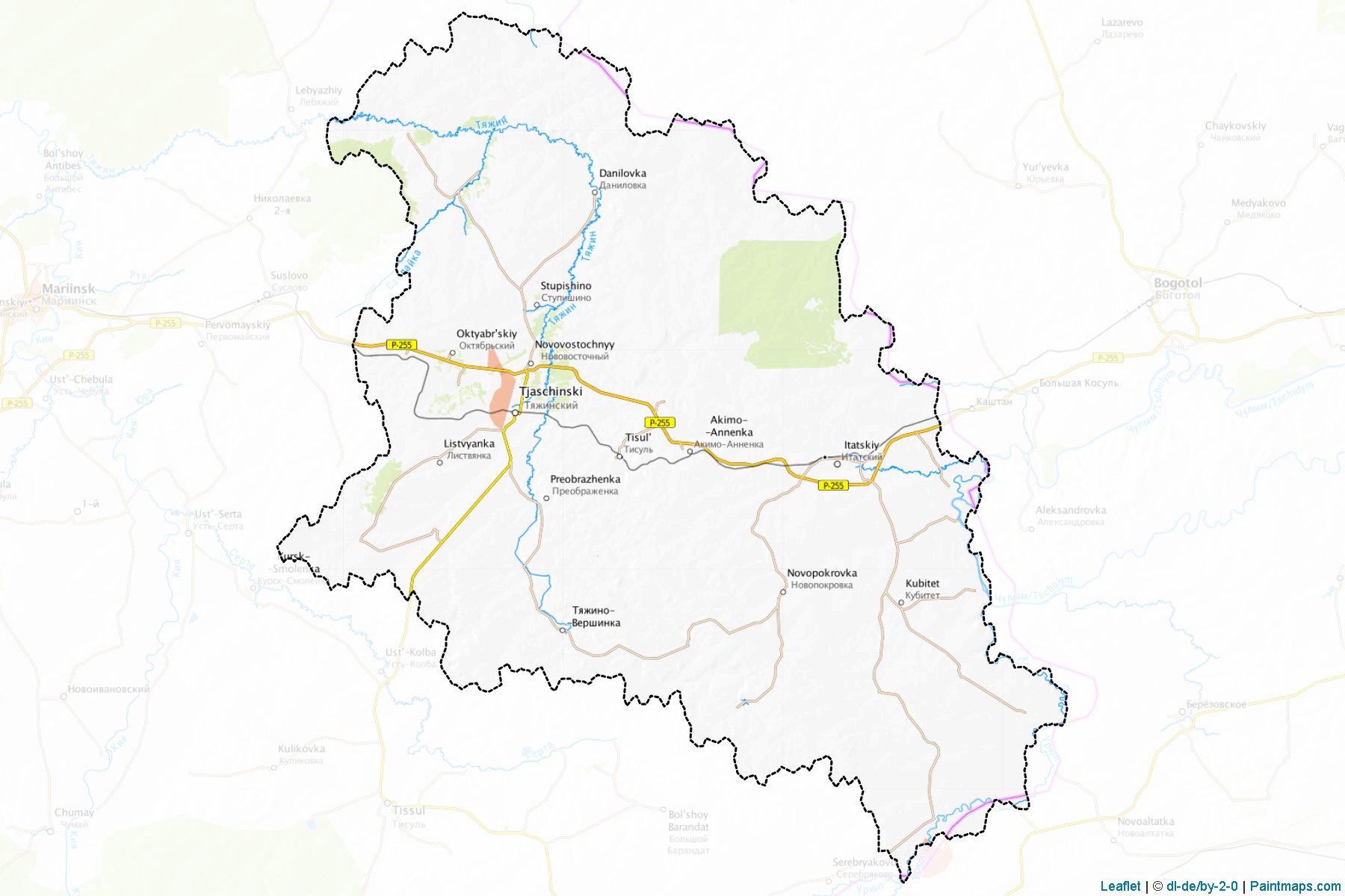 Tjazhinskiy (Kemerovo) Map Cropping Samples-1