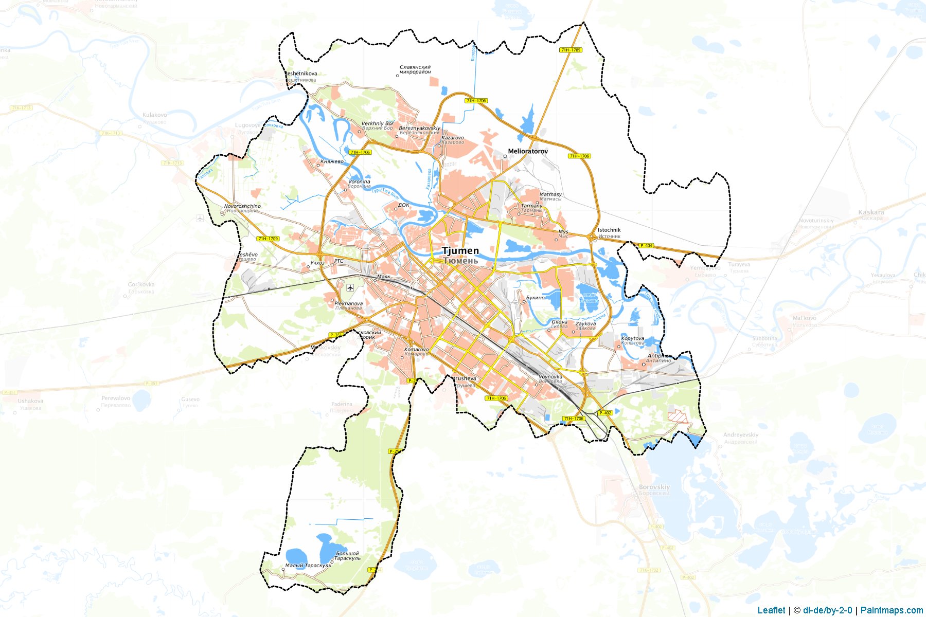 Tjumen' (Tyumen) Map Cropping Samples-1