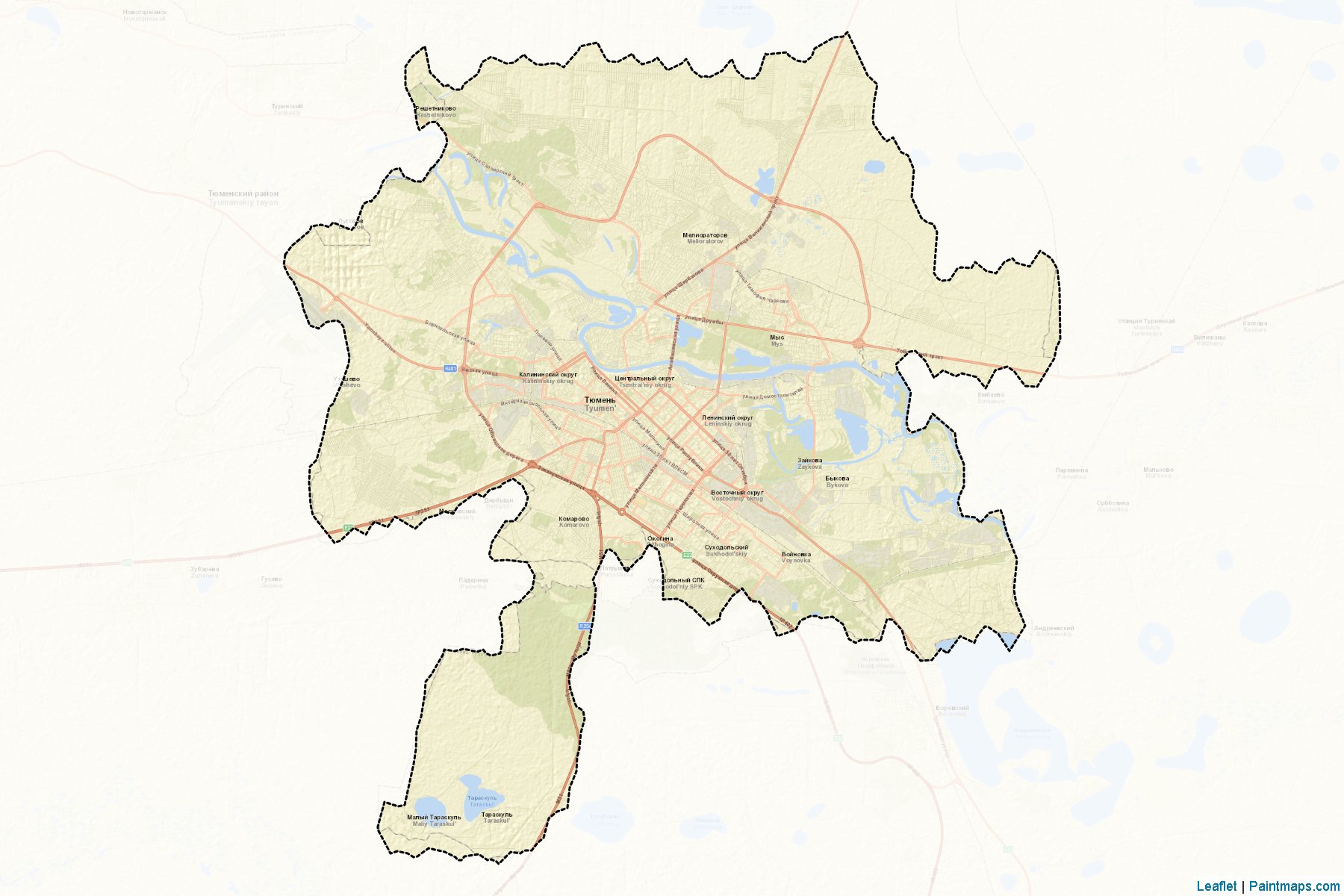 Tjumen' (Tyumen) Map Cropping Samples-2