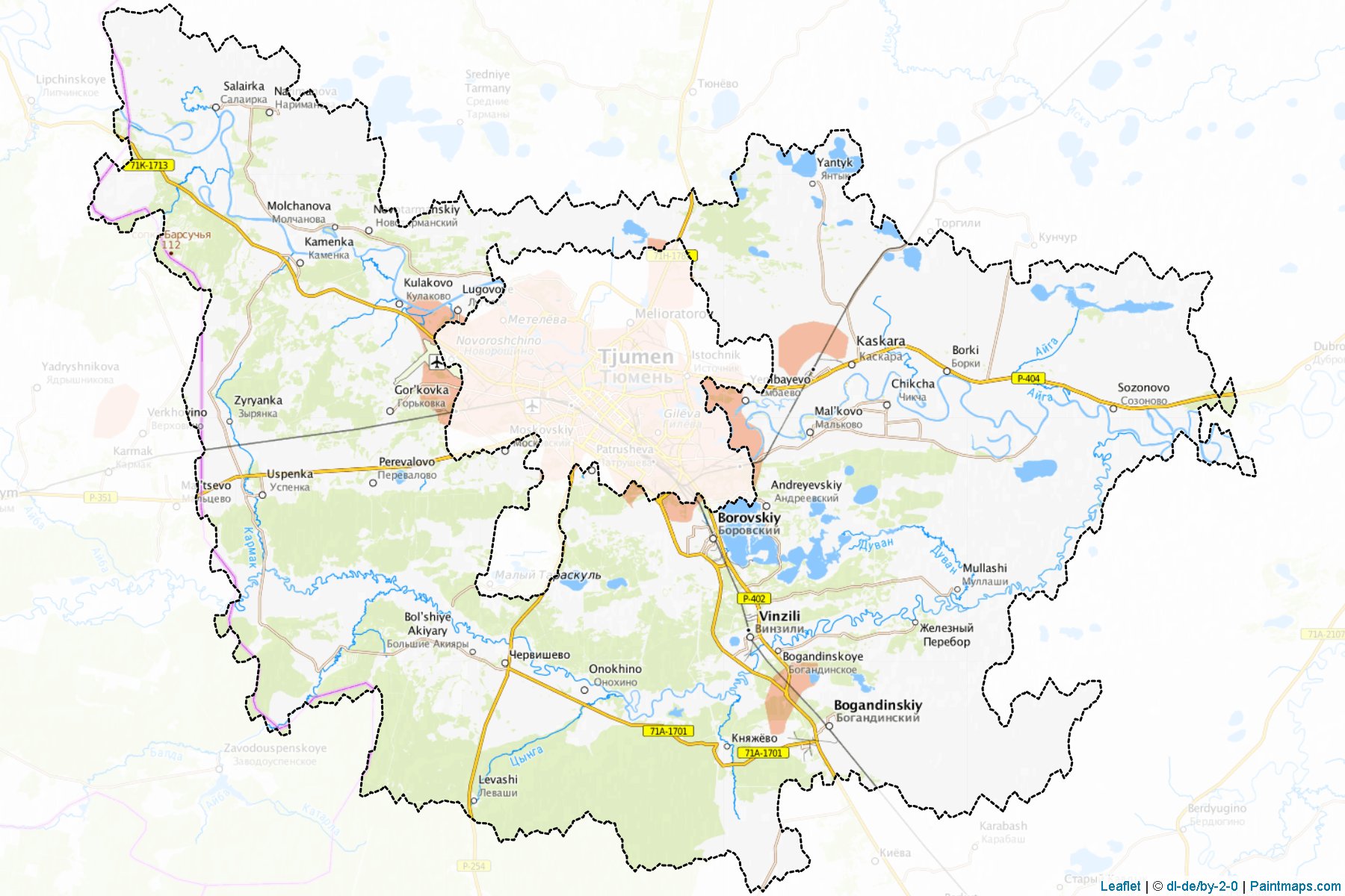 Tjumenskiy (Tyumen) Map Cropping Samples-1