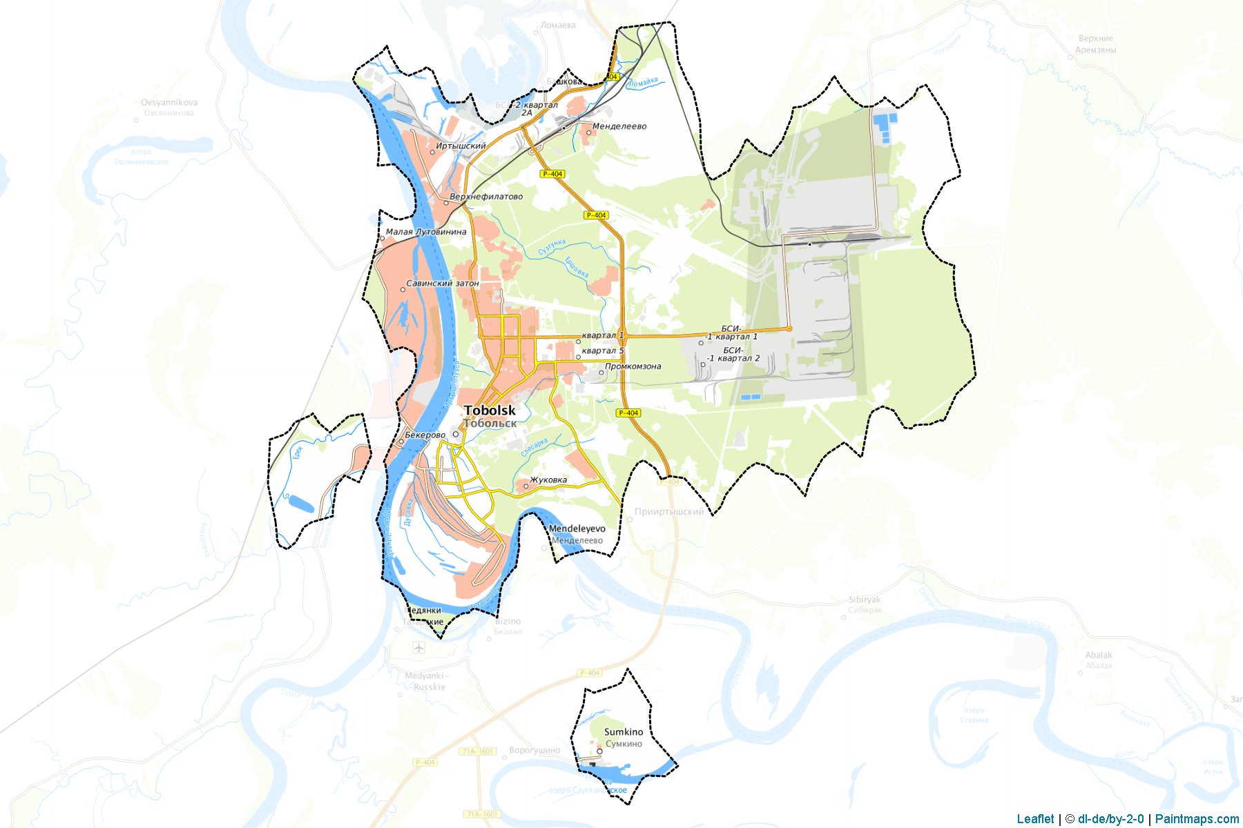 Tobol'sk (Tyumen) Map Cropping Samples-1