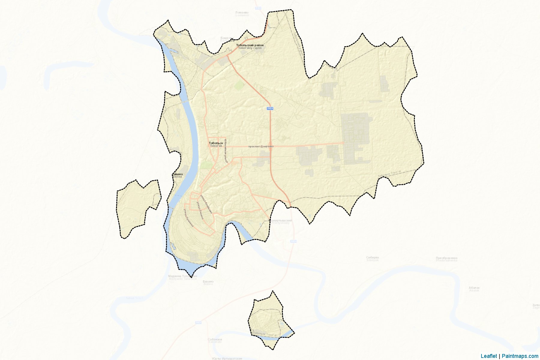 Tobol'sk (Tyumen) Map Cropping Samples-2