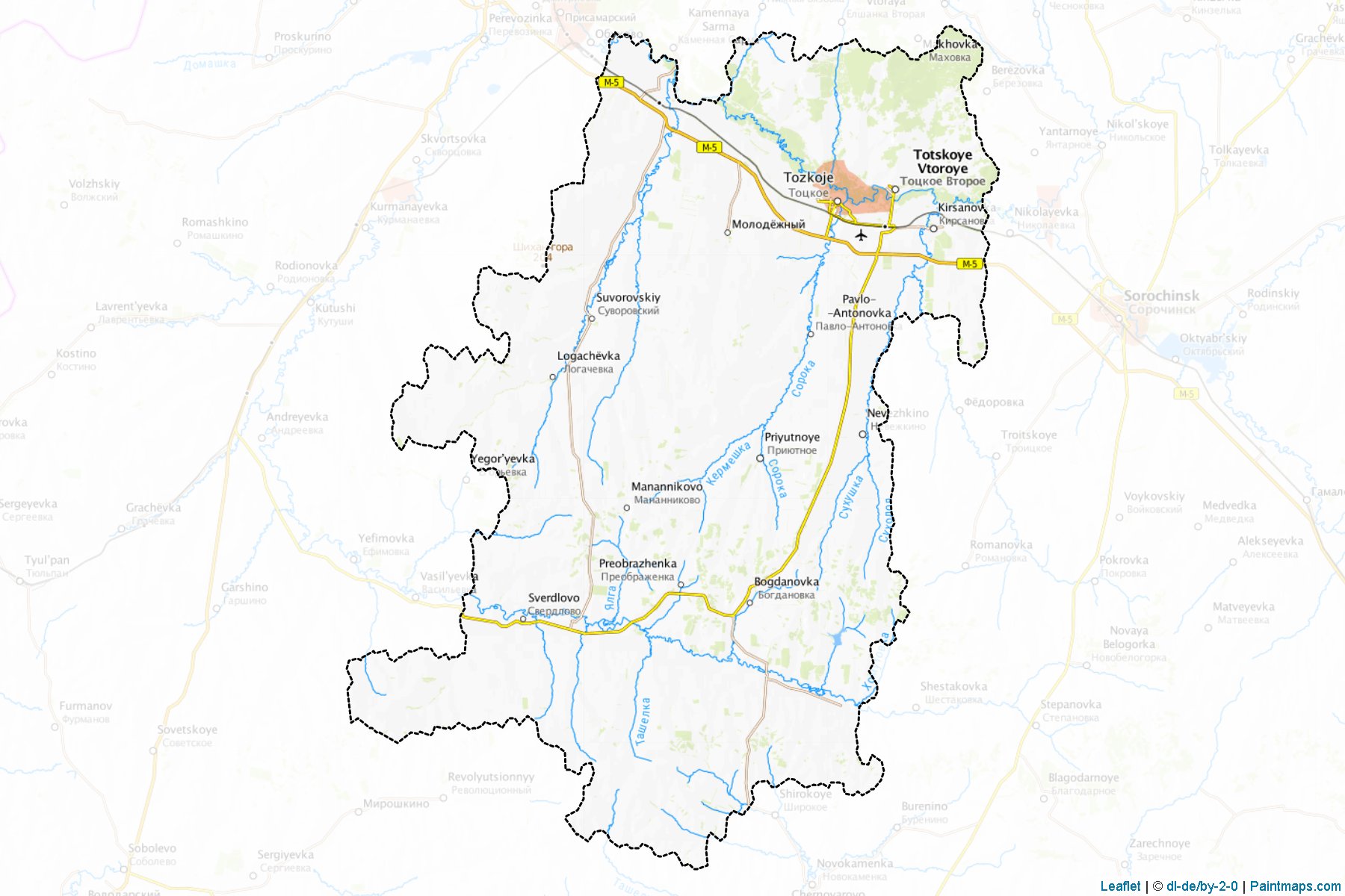 Muestras de recorte de mapas Tockij (Orenburg)-1