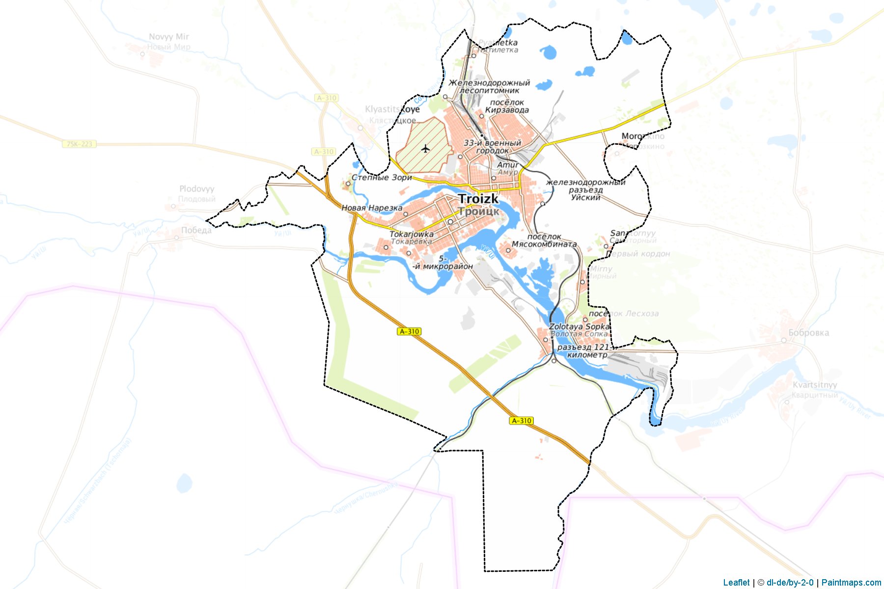 Troickij (Çelyabinsk) Haritası Örnekleri-1