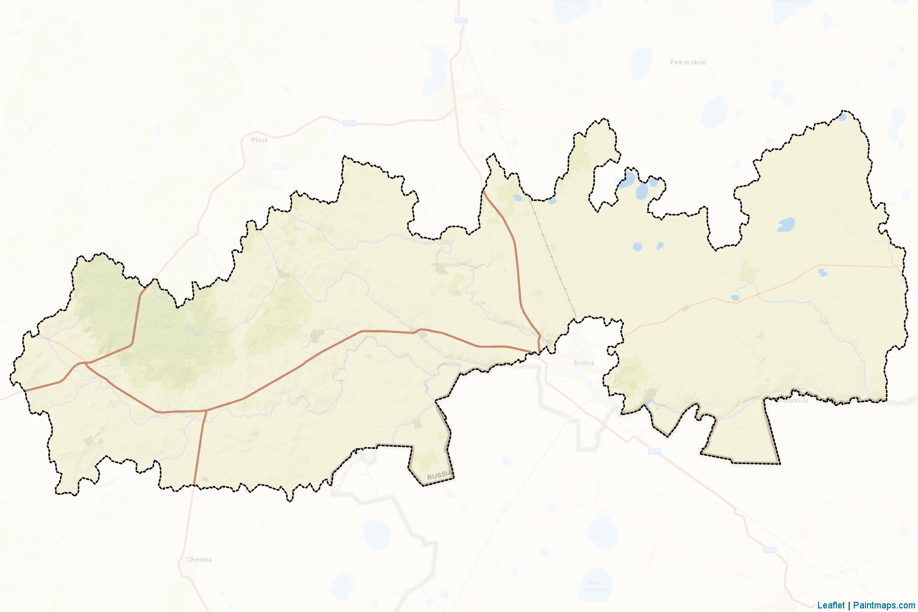 Muestras de recorte de mapas Troickij (Chelyabinsk)-2