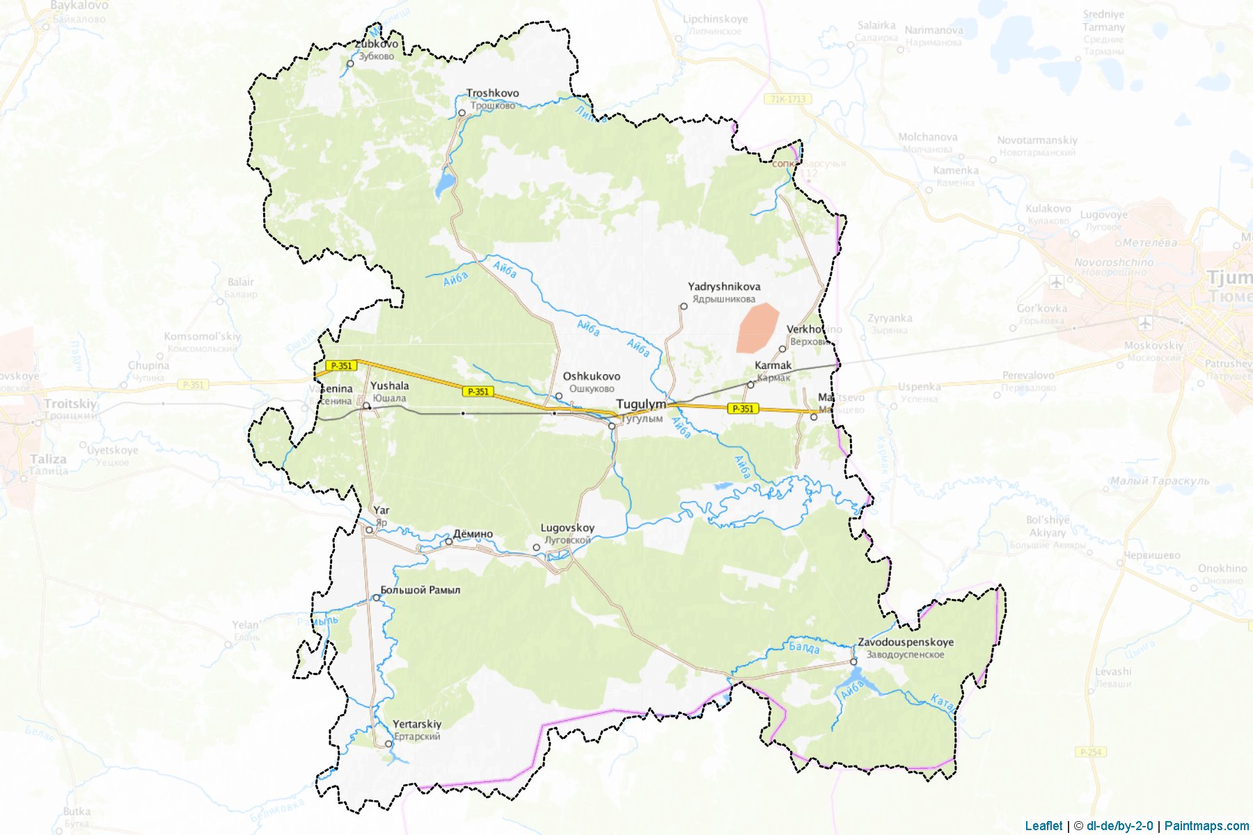 Tugulymskiy (Sverdlovsk) Map Cropping Samples-1