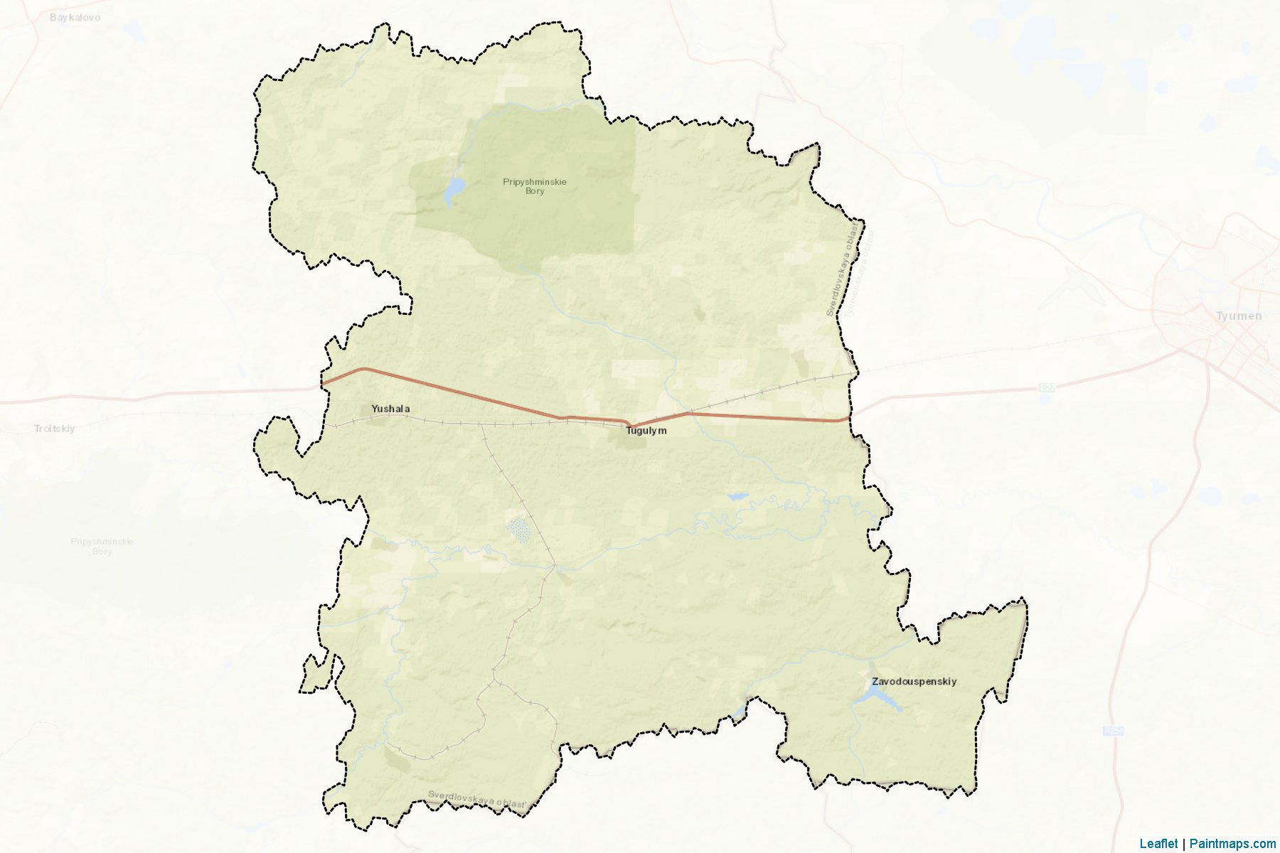 Tugulymskiy (Sverdlovsk) Map Cropping Samples-2