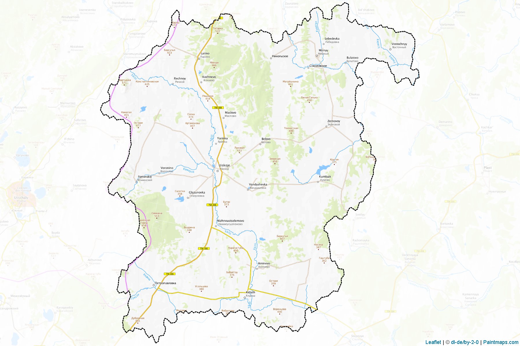 Ujskiy (Chelyabinsk) Map Cropping Samples-1