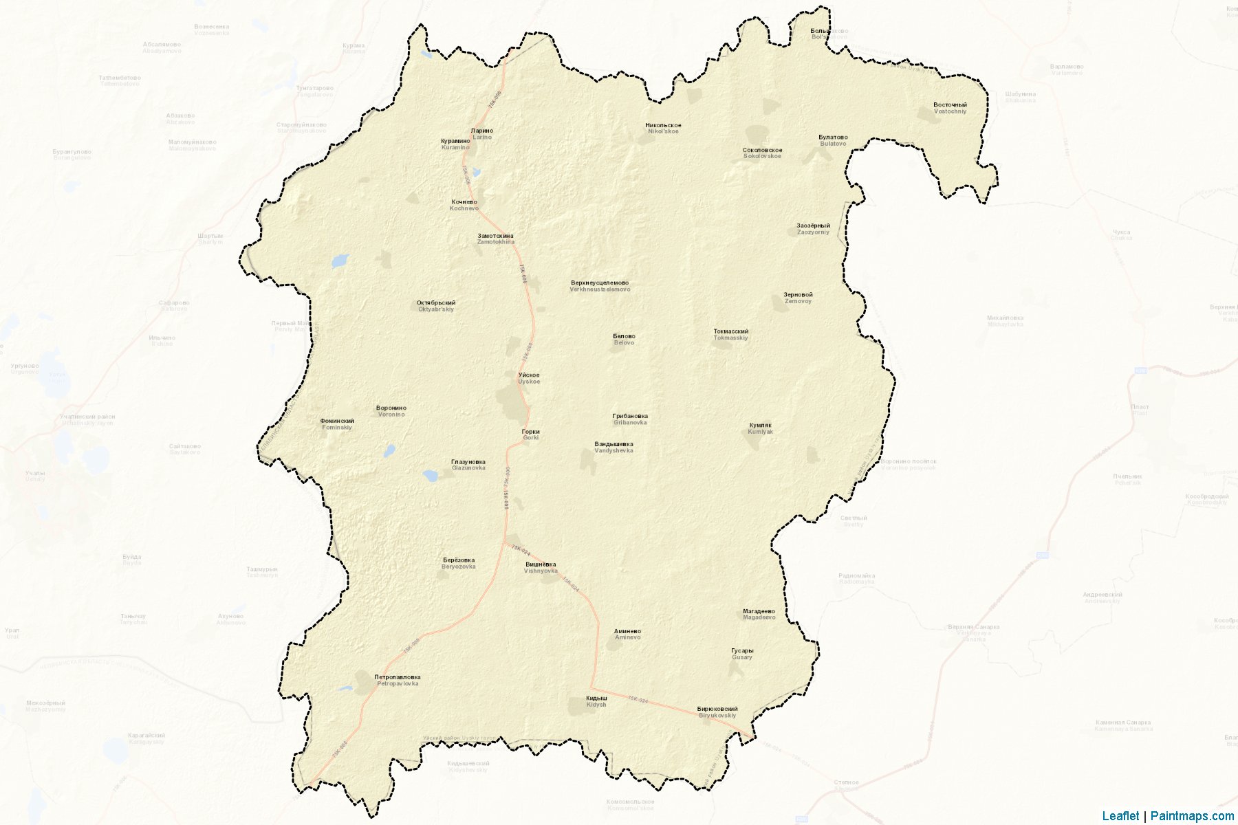 Ujskiy (Chelyabinsk) Map Cropping Samples-2