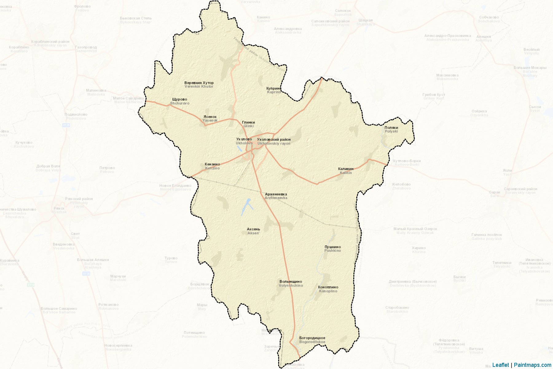 Ukholovskiy (Ryazan) Map Cropping Samples-2