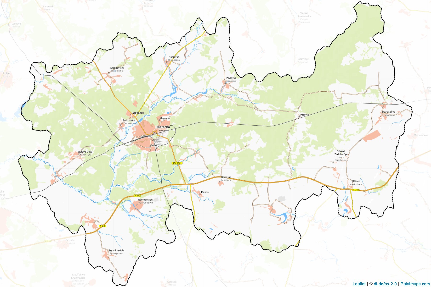 Muestras de recorte de mapas Unechskiy (Bryansk)-1