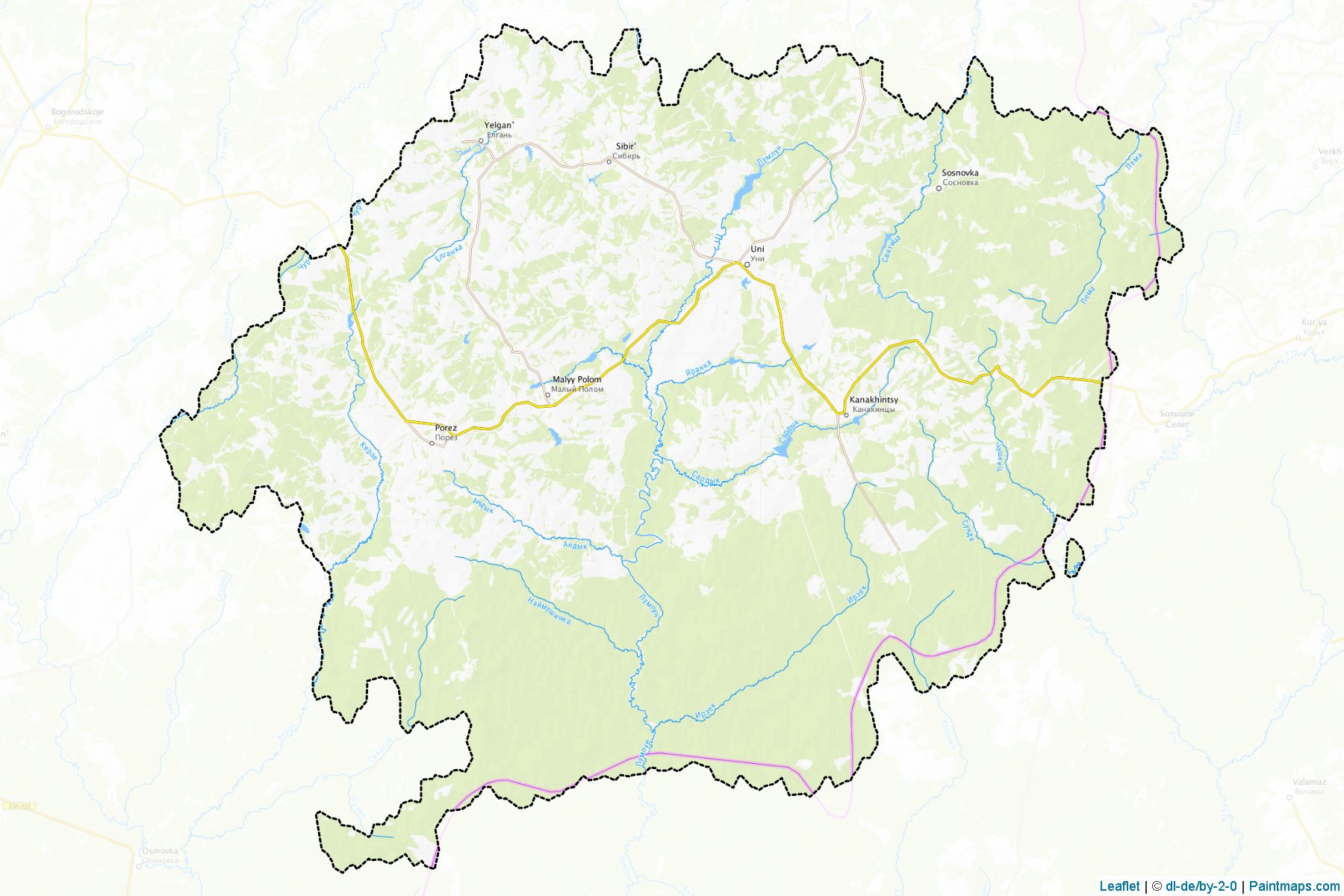 Uninskiy (Kirov) Map Cropping Samples-1