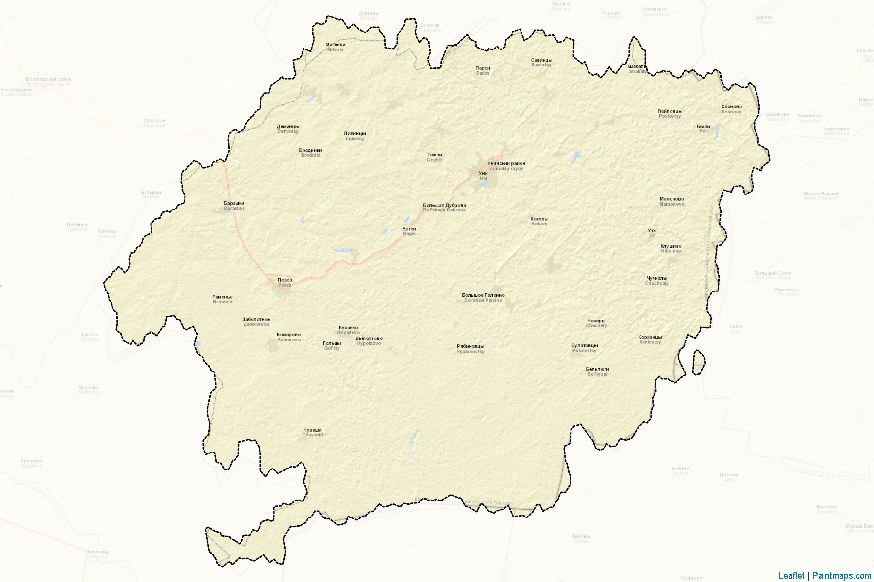 Uninskiy (Kirov) Map Cropping Samples-2