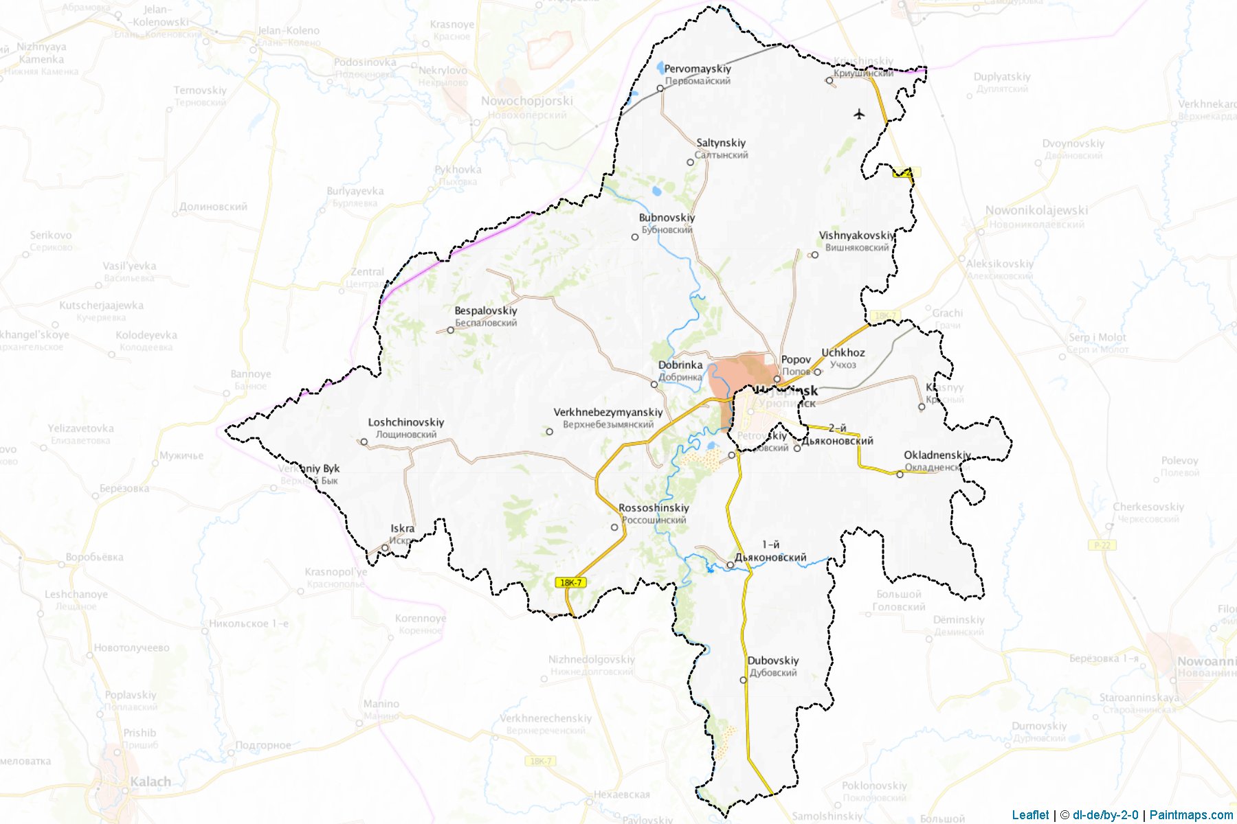 Urjupinskiy (Volgograd) Map Cropping Samples-1