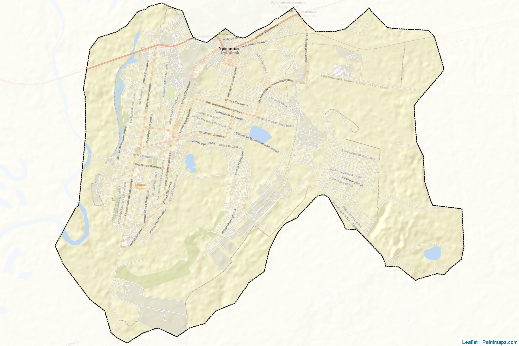 Urjupinsk (Volgograd) Map Cropping Samples-2