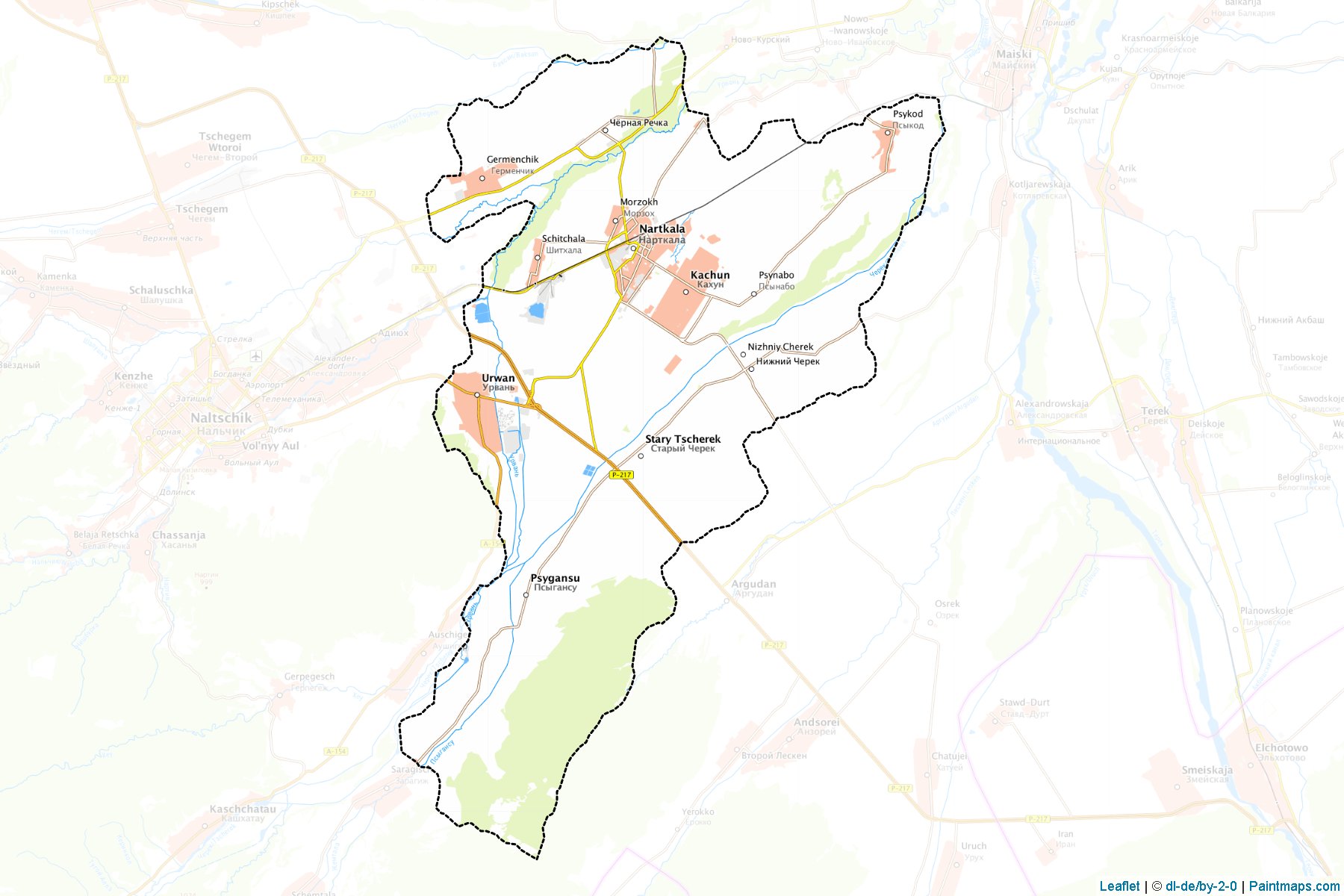 Urvanskiy (Kabardino-Balkar) Map Cropping Samples-1