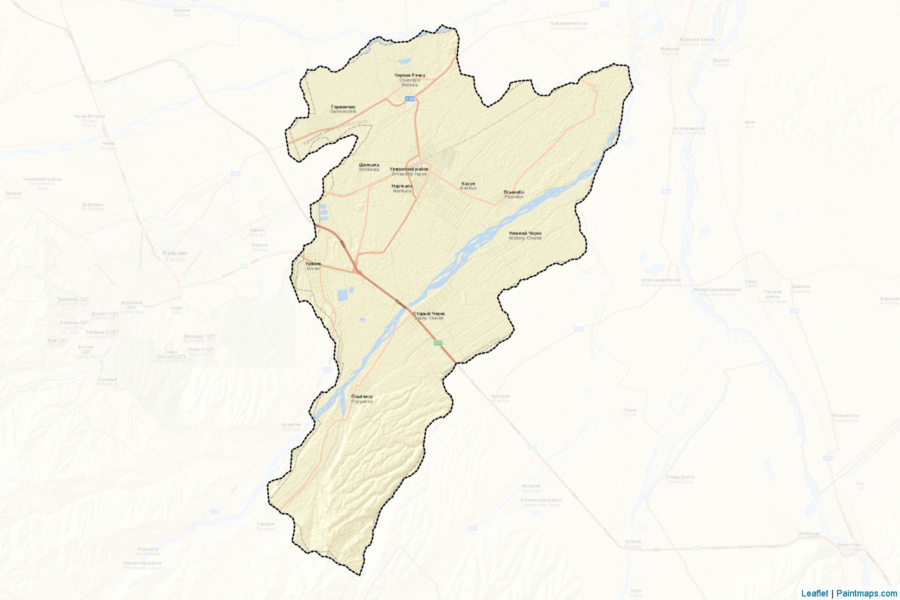 Urvanskiy (Kabardino-Balkar) Map Cropping Samples-2