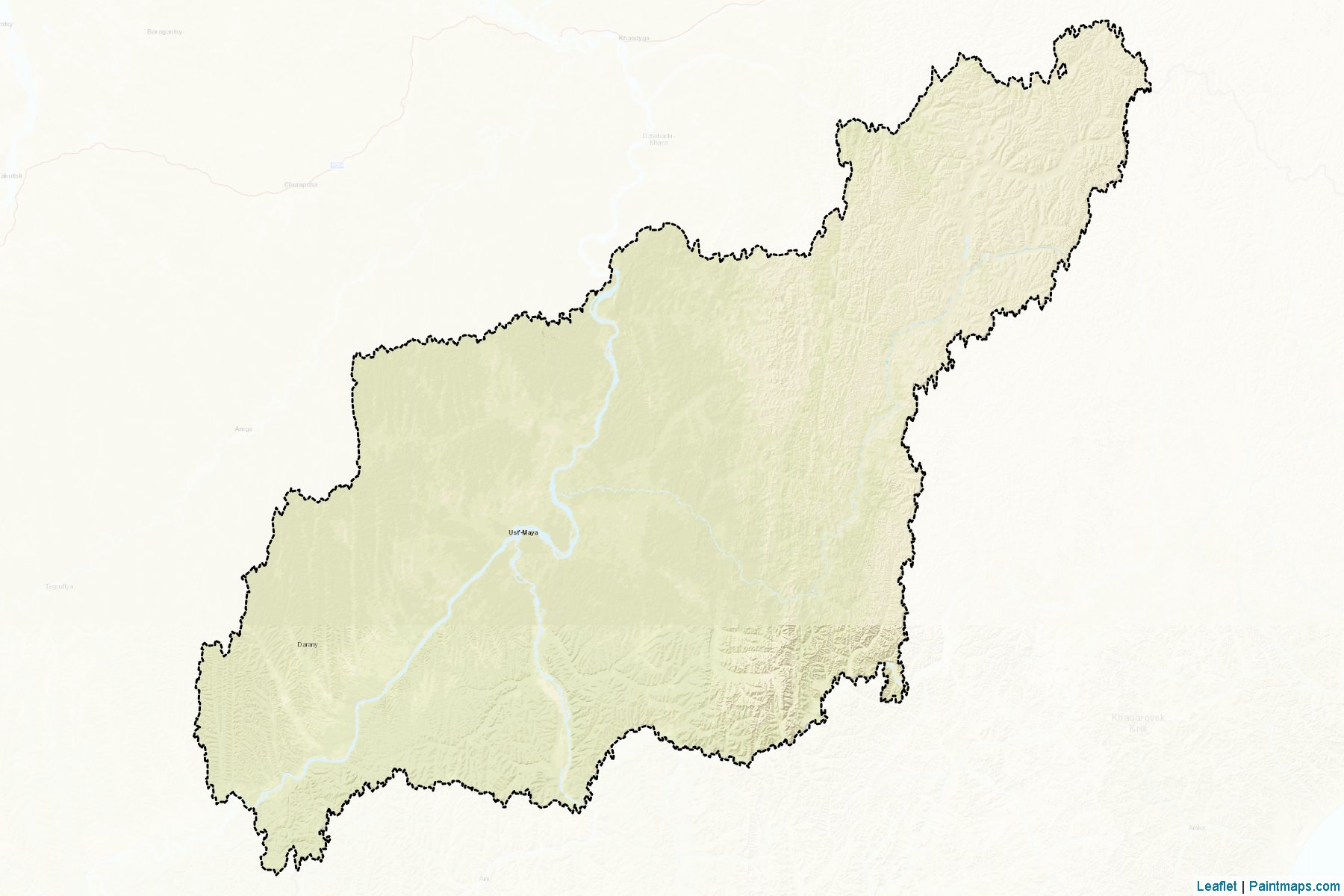 Muestras de recorte de mapas Ust'-Majskiy (Sakha)-2