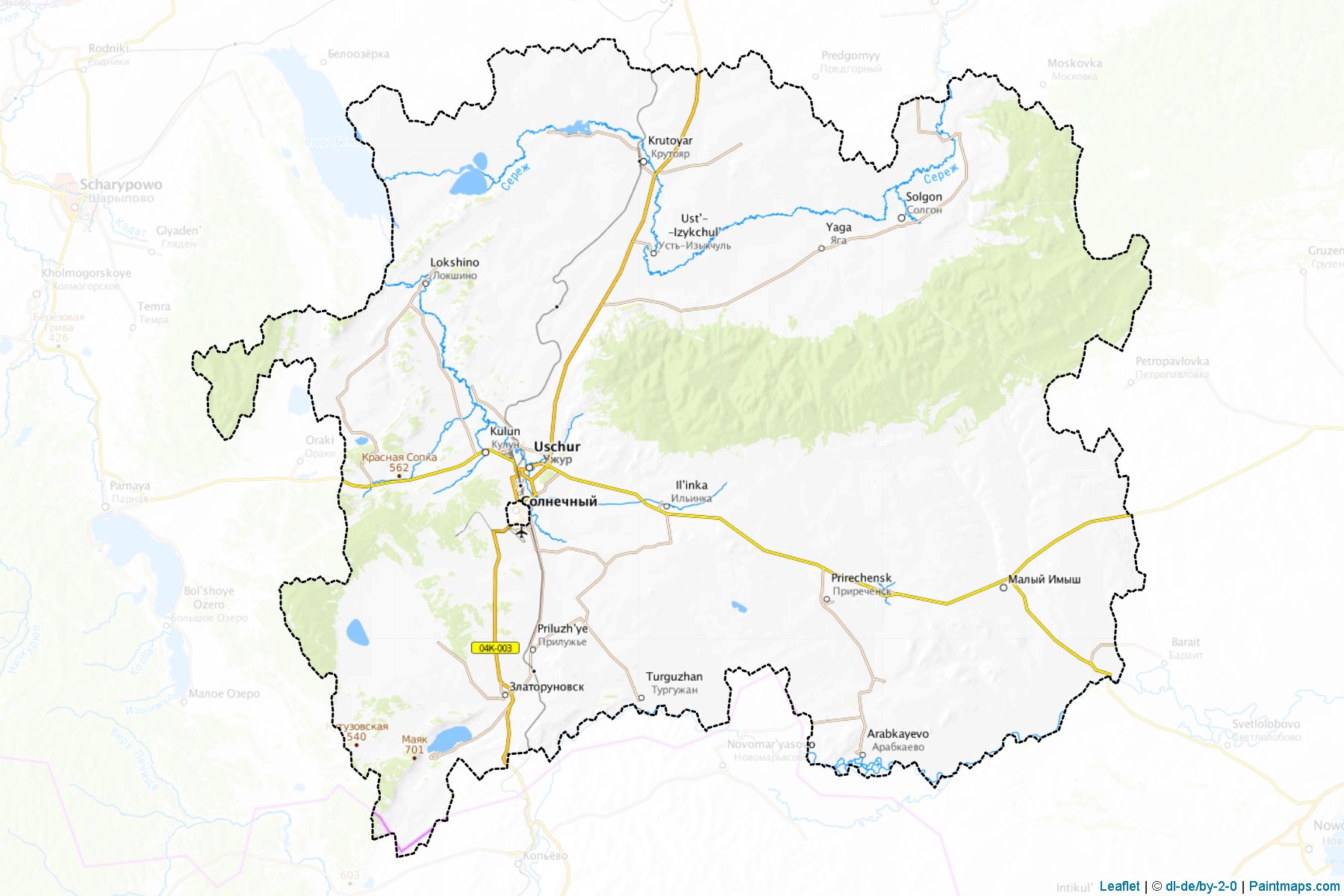 Uzhurskiy (Krasnoyarsk) Map Cropping Samples-1