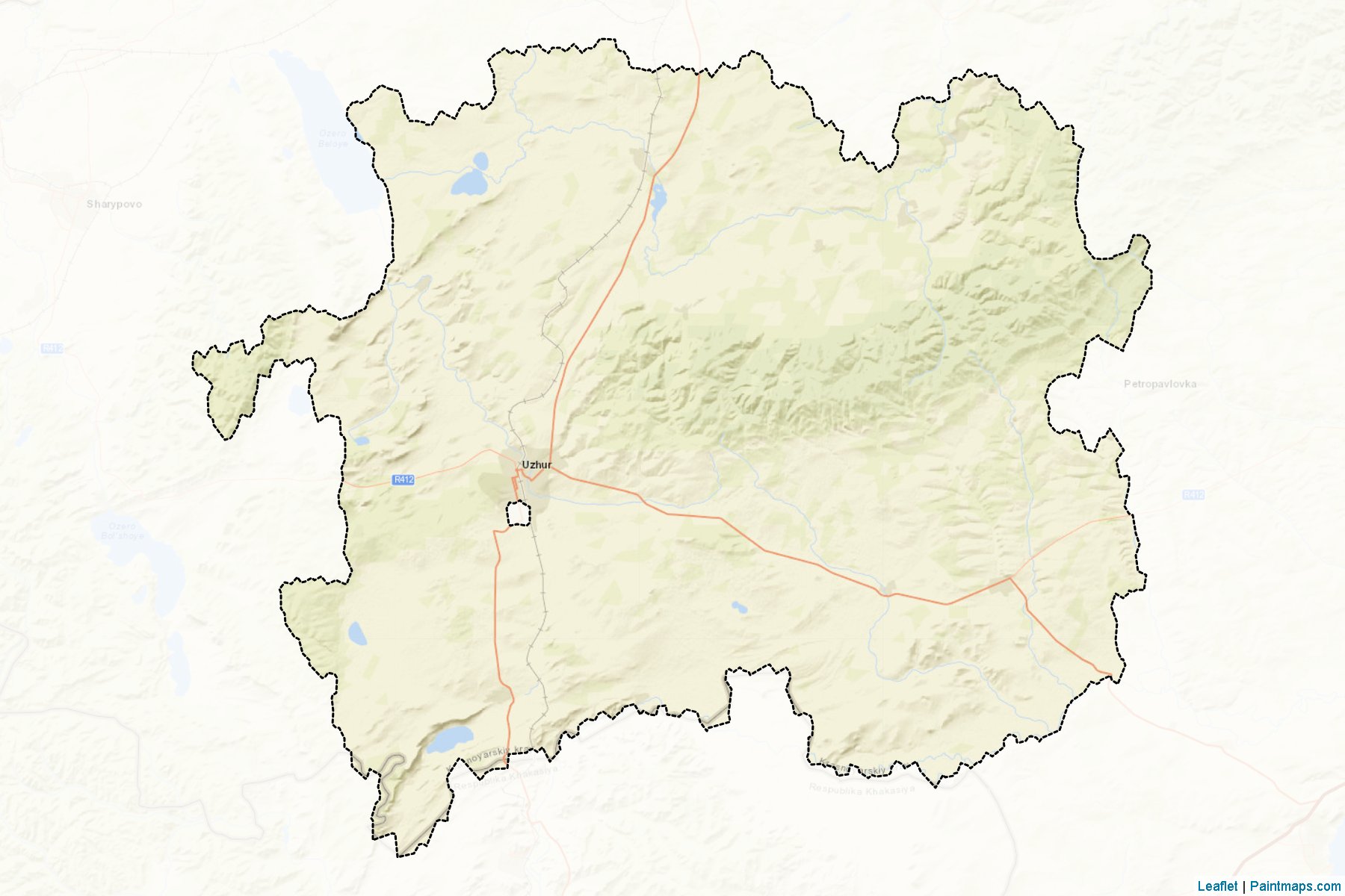 Uzhurskiy (Krasnoyarsk) Map Cropping Samples-2