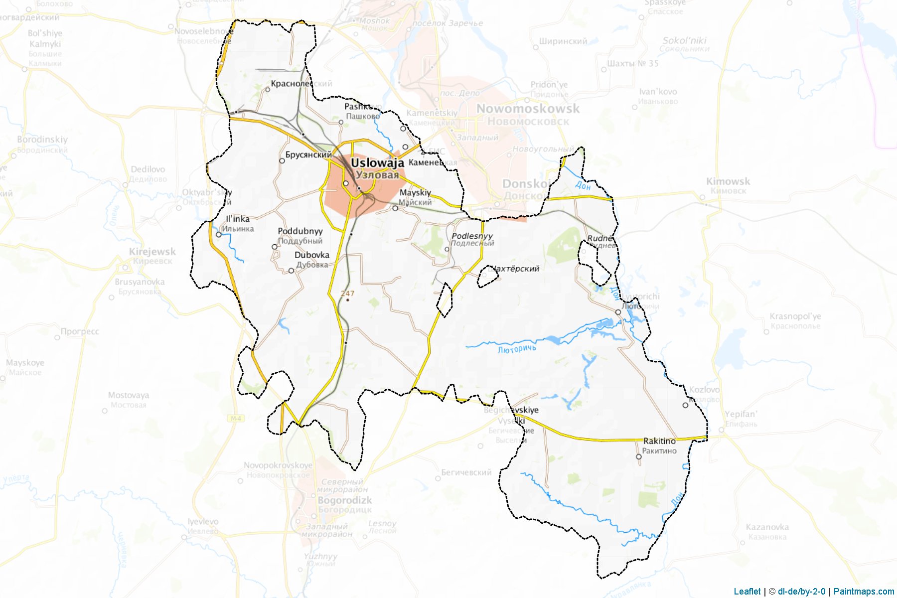 Uzlovskiy (Tula) Haritası Örnekleri-1