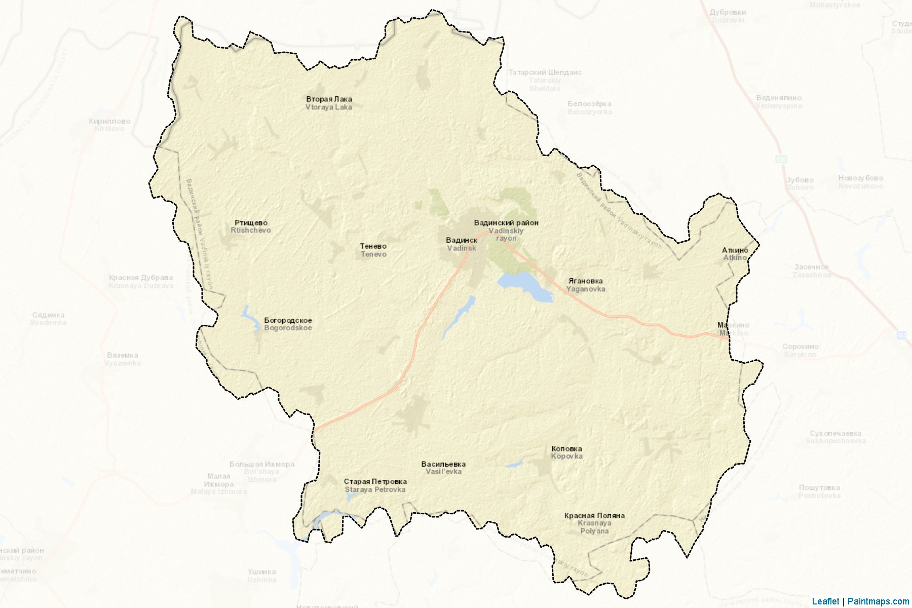 Muestras de recorte de mapas Vadinskiy (Penza)-2