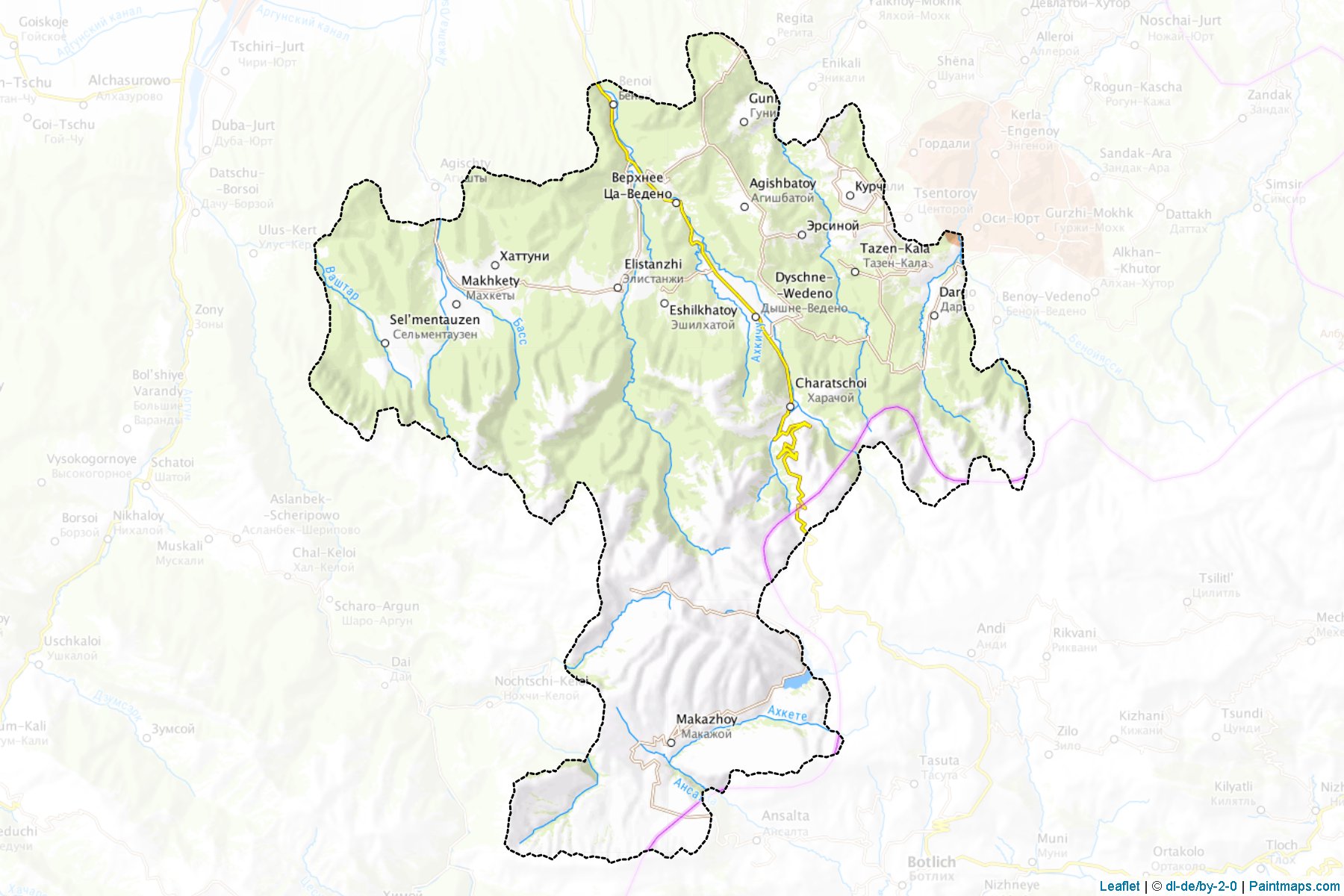 Vedenskiy (Chechnya) Map Cropping Samples-1