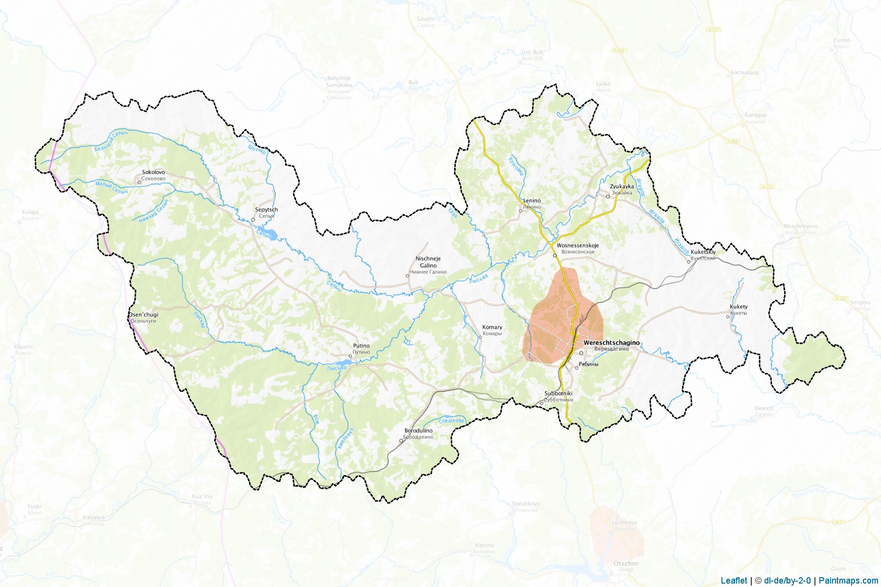 Muestras de recorte de mapas Vereshhaginskiy (Perm)-1