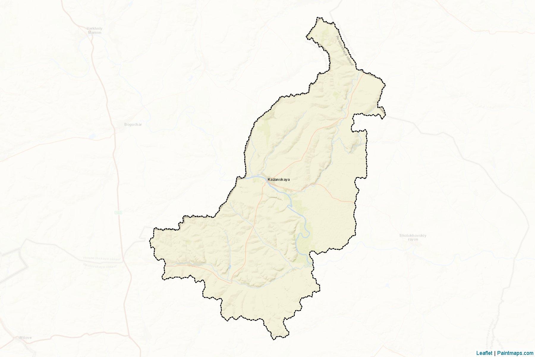 Muestras de recorte de mapas Verkhnedonskoj (Rostov)-2