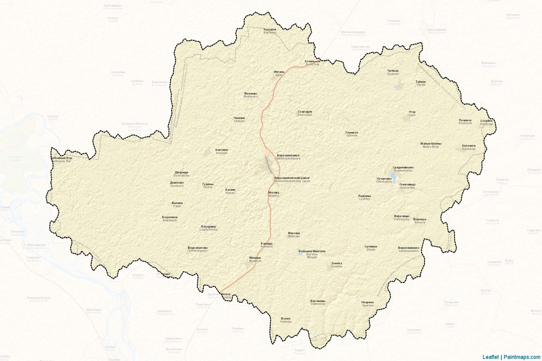 Verkhoshizhemskiy (Kirov) Map Cropping Samples-2